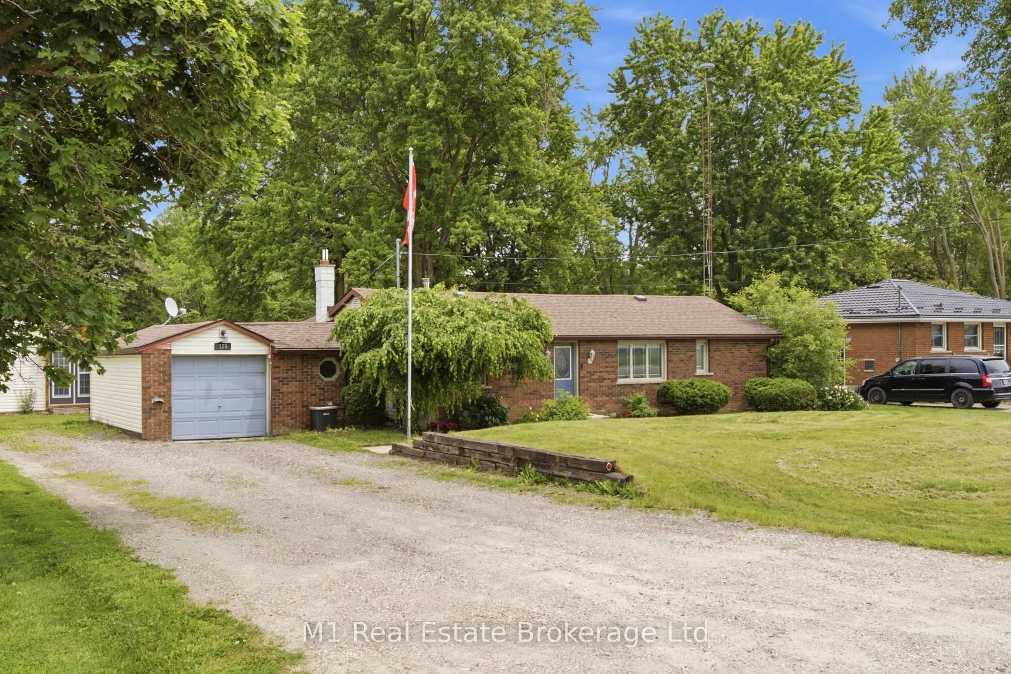 Home with brick exterior material, street for 120 Wellington 7 Rd, Centre Wellington Ontario N0B 1S0