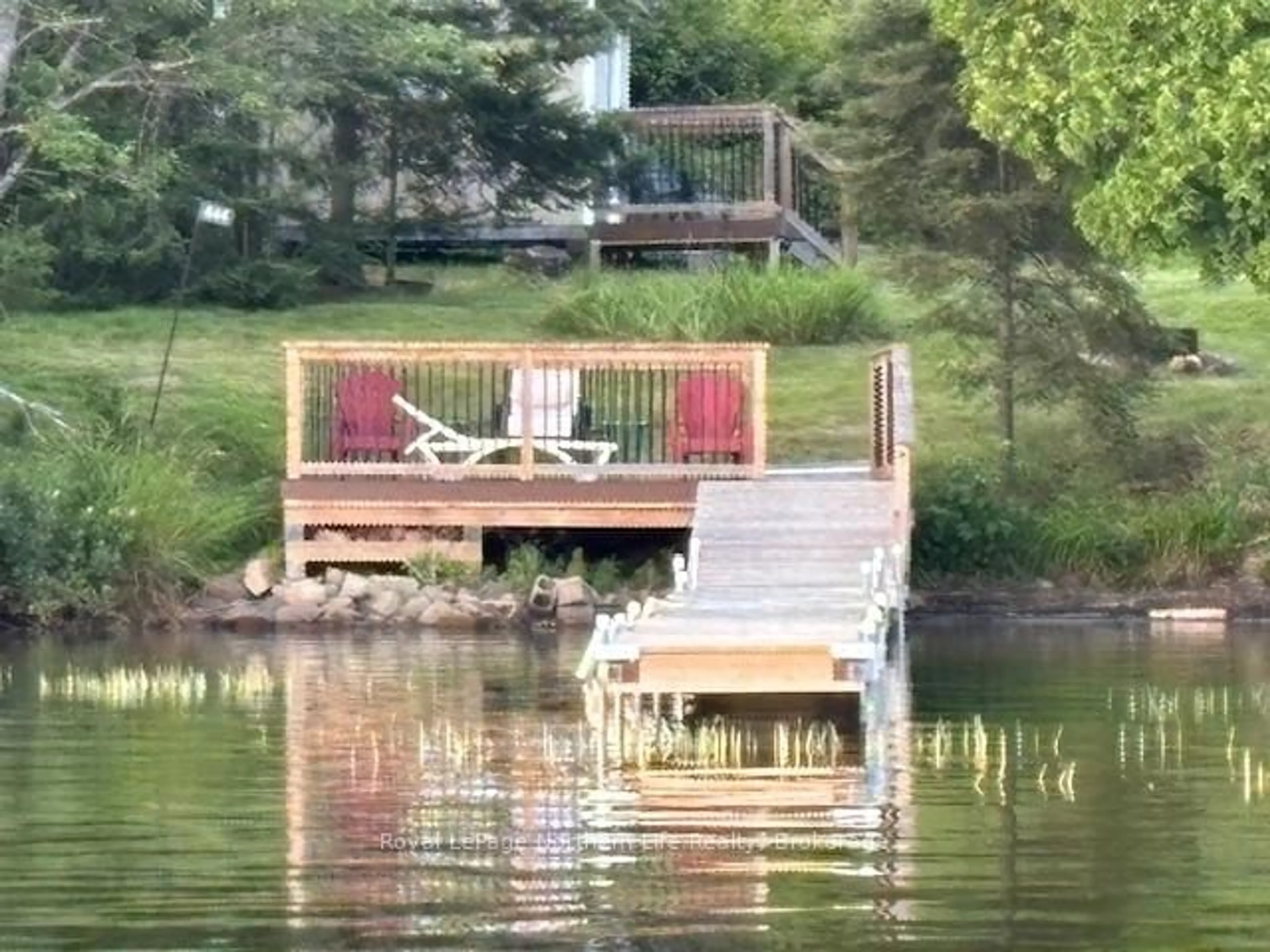 Patio, water/lake/river/ocean view for 844 Hemlock Island, East Ferris Ontario P0H 1K0