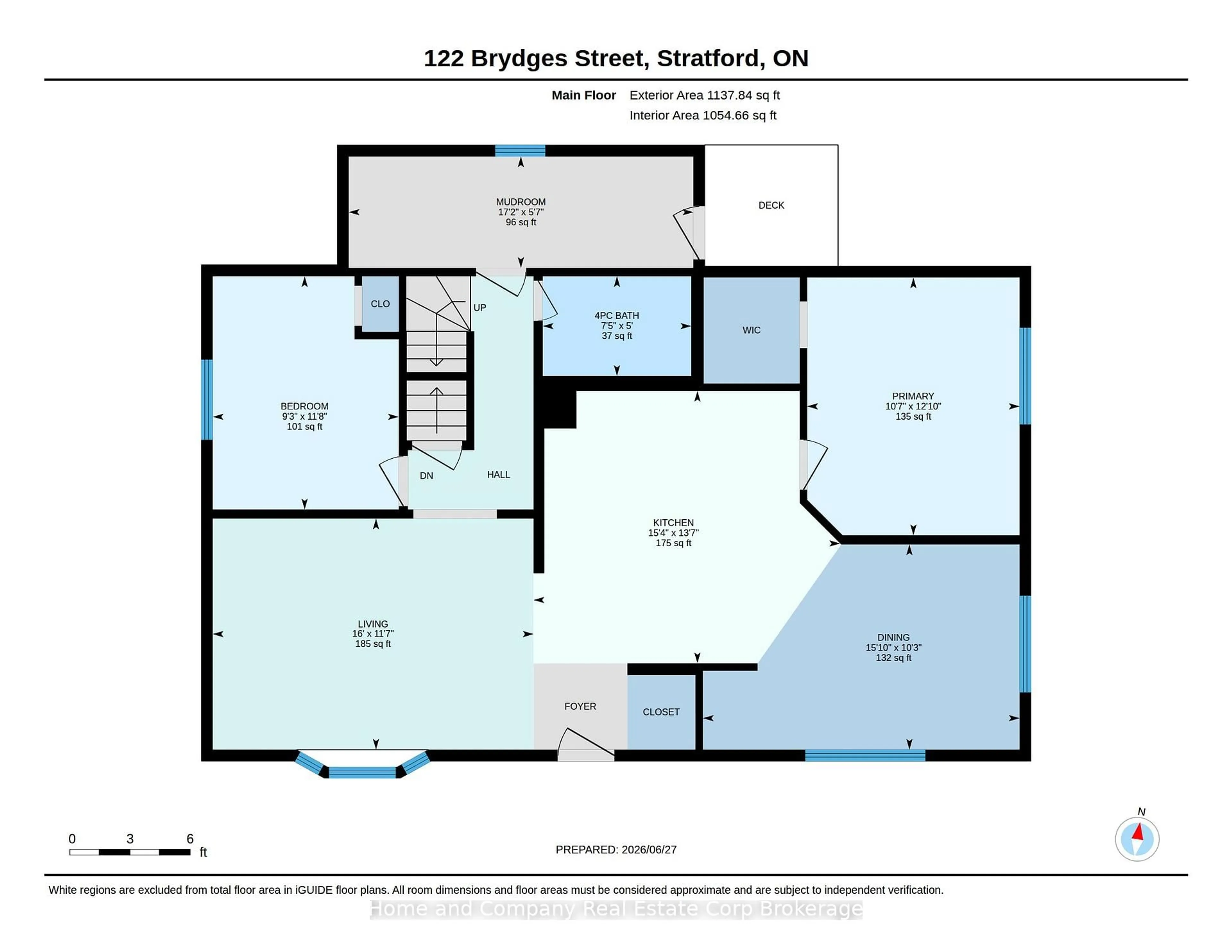 Floor plan for 122 Brydges St, Stratford Ontario N5A 1R9