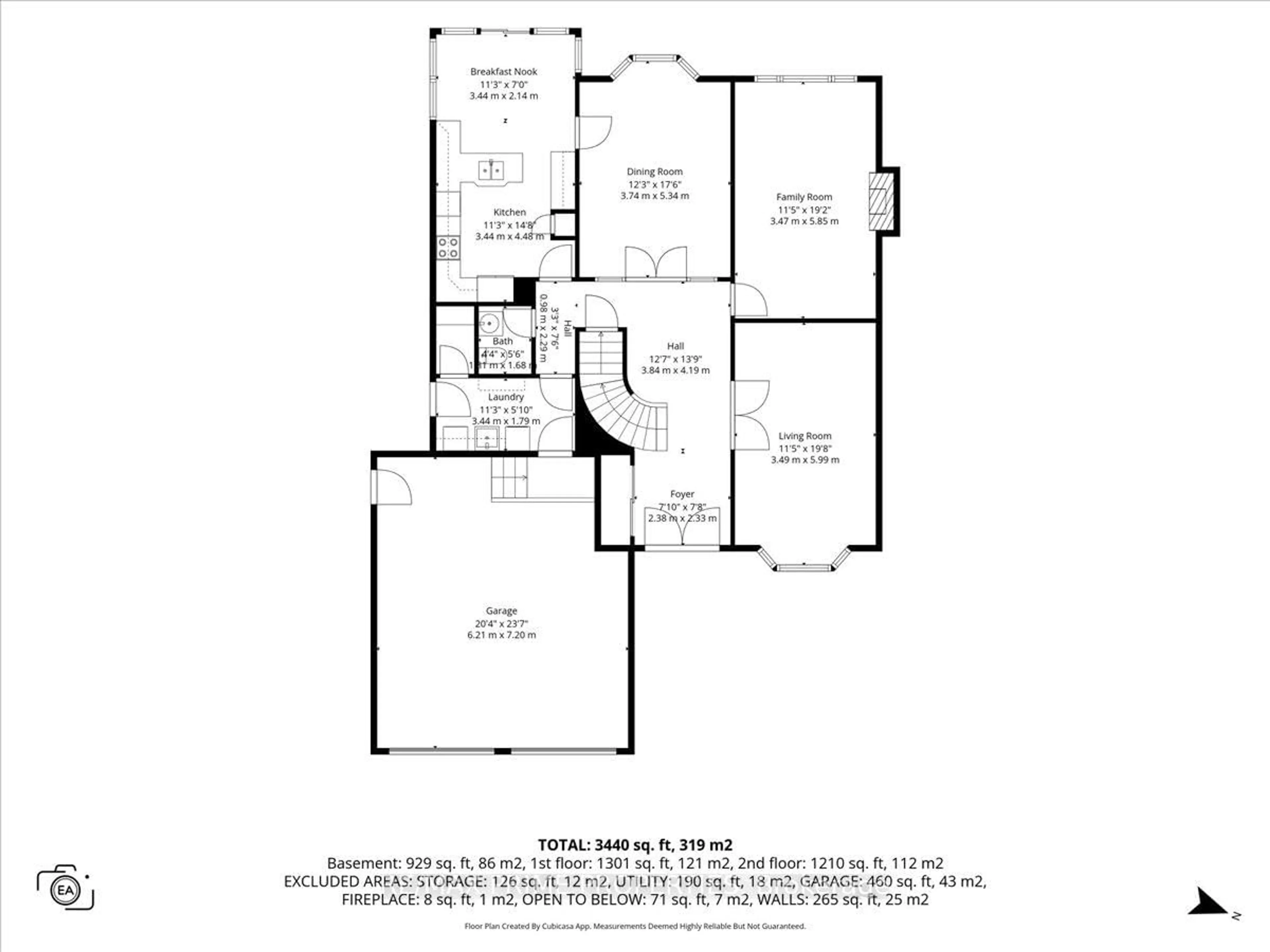Floor plan for 556 Falwyn Cres, Orleans Ontario K4A 2A4