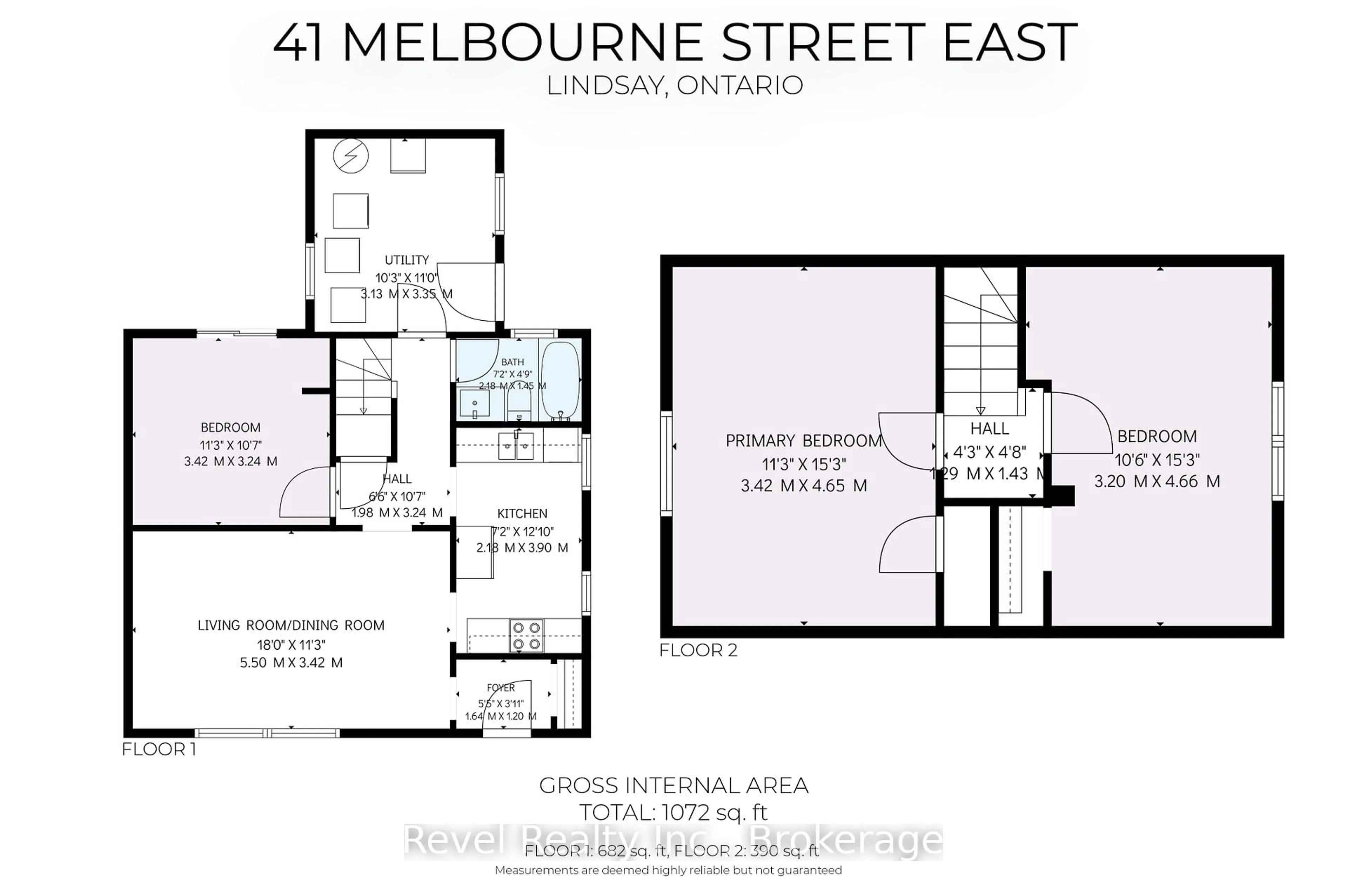 Floor plan for 41 Melbourne St, Kawartha Lakes Ontario K9V 1X8