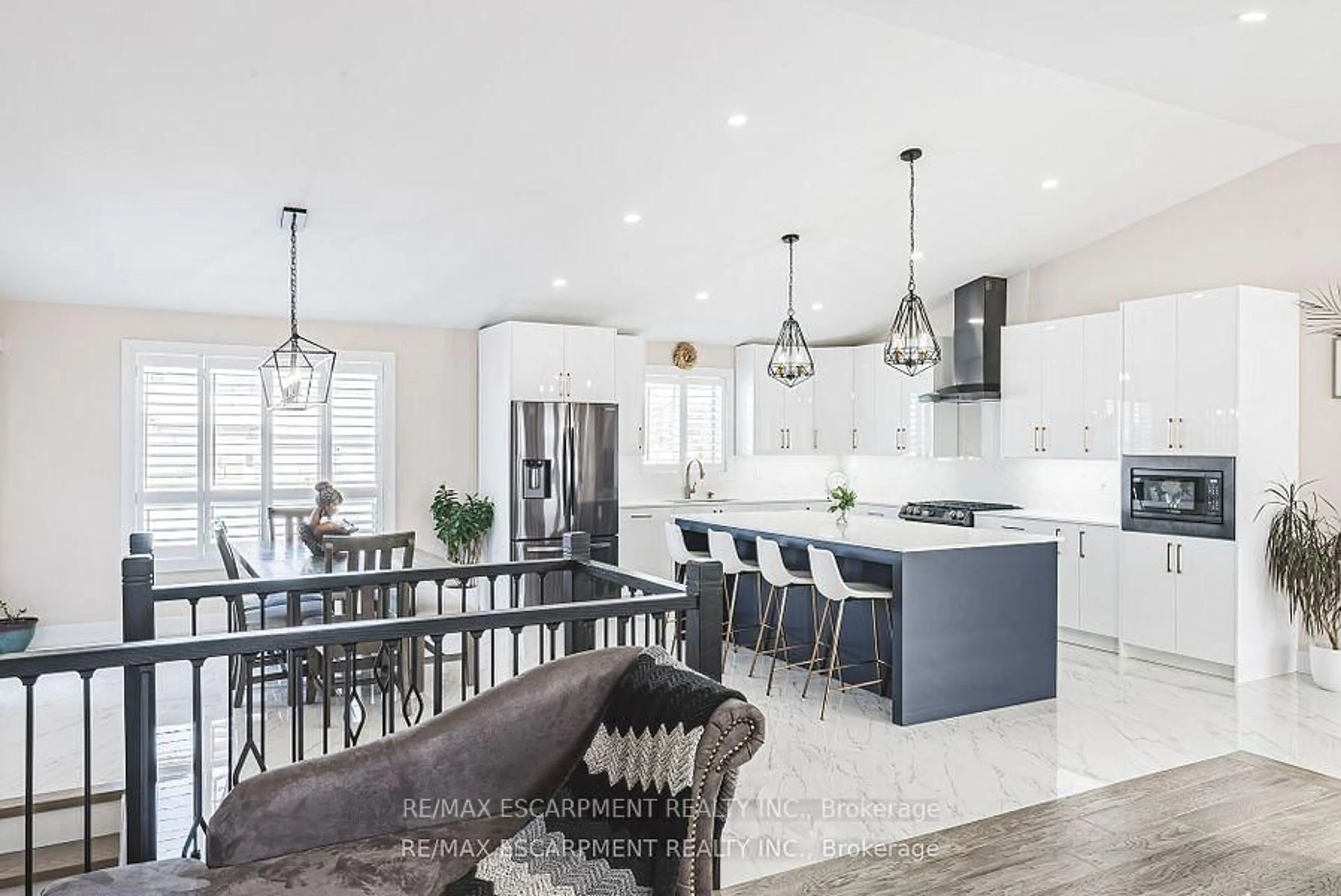 Open concept kitchen, ceramic/tile floor for 1796 Penny Lane, West Lincoln Ontario L0R 1E0