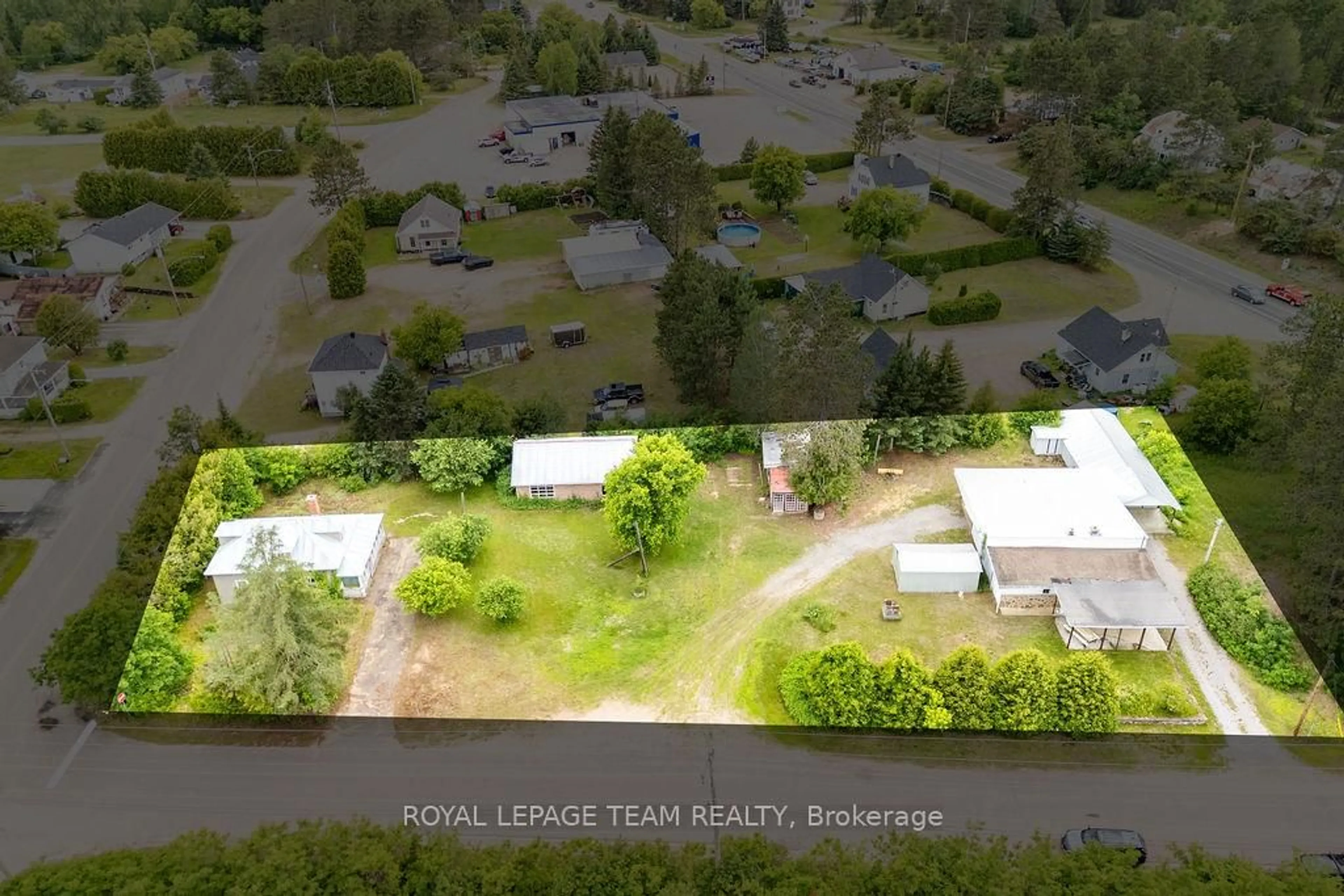 A pic from outside/outdoor area/front of a property/back of a property/a pic from drone, water/lake/river/ocean view for 19 Lepinski Rd, Barry's Bay Ontario K0J 1B0