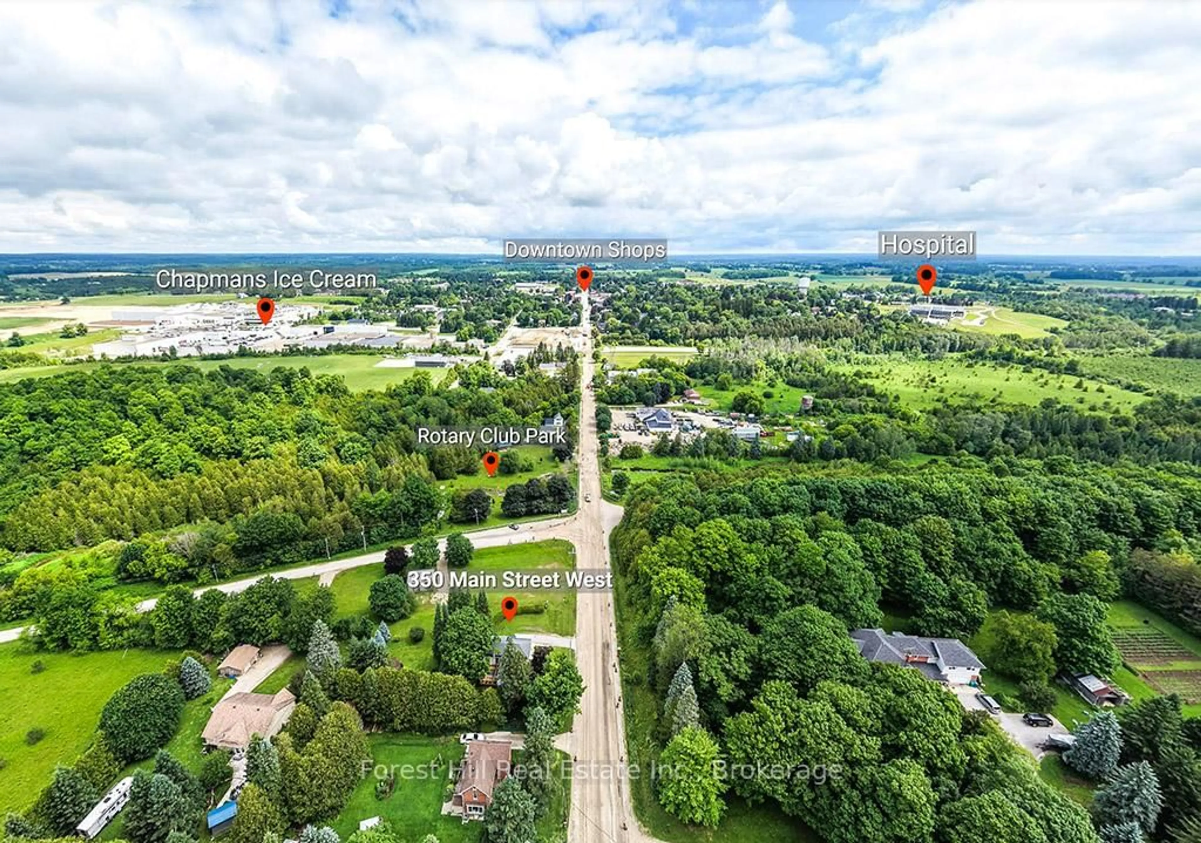A pic from outside/outdoor area/front of a property/back of a property/a pic from drone, unknown for 350 Main St, Grey Highlands Ontario N0C 1H0