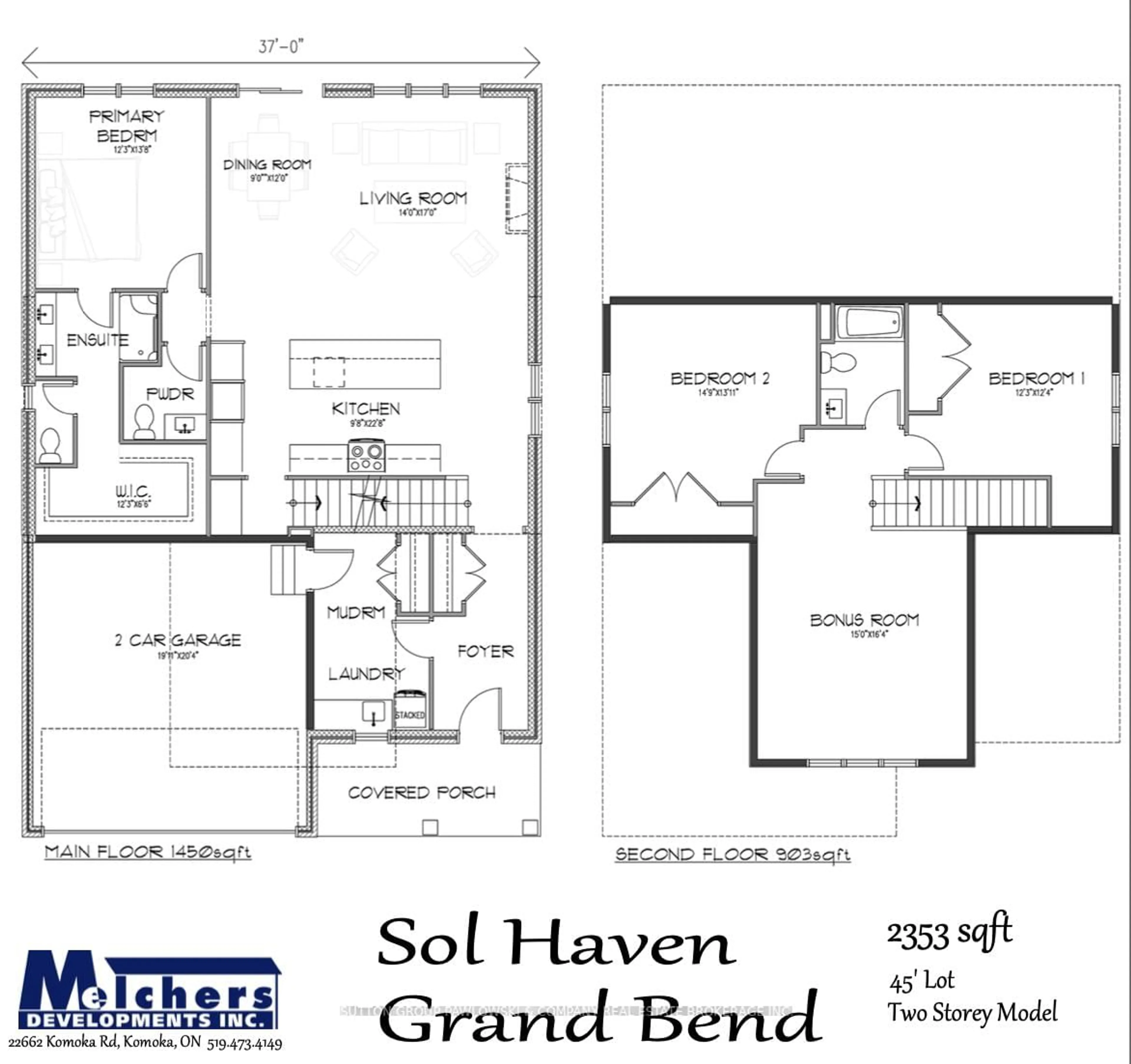 Floor plan for 95 Dearing Dr #Lot #29, South Huron Ontario N0M 1T0