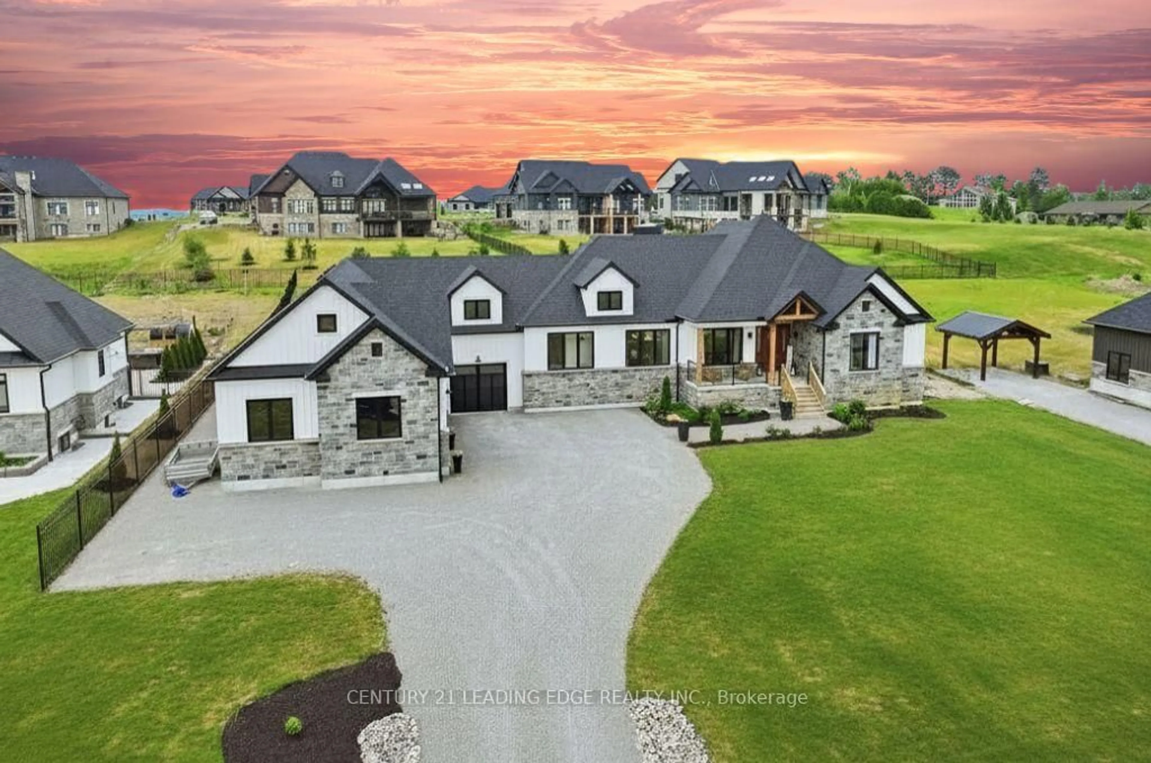 A pic from outside/outdoor area/front of a property/back of a property/a pic from drone, mountain view for 12 Country Pl, Kawartha Lakes Ontario L0A 1A0