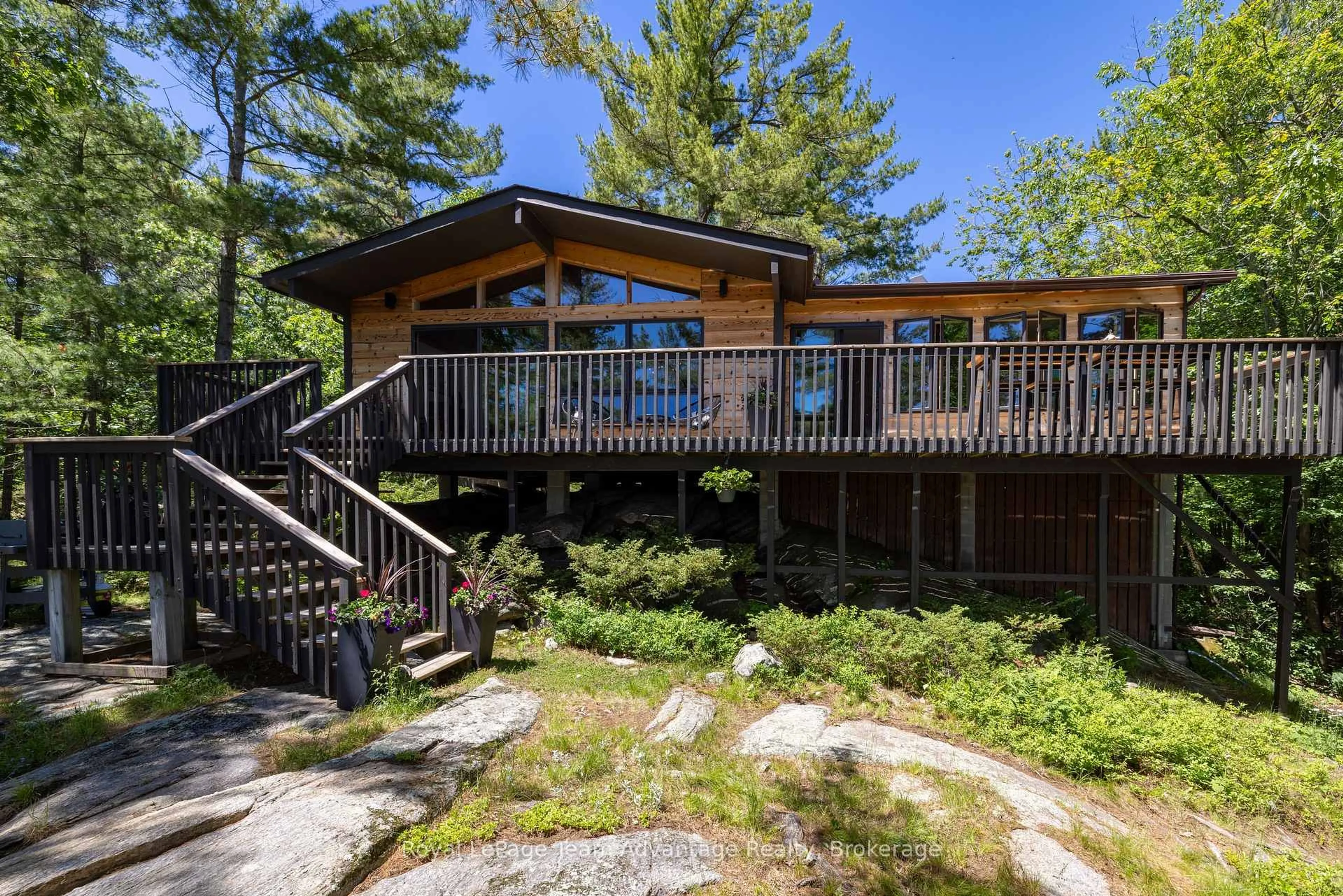Patio, water/lake/river/ocean view for 7 A60 Island, The Archipelago Ontario P0G 1K0