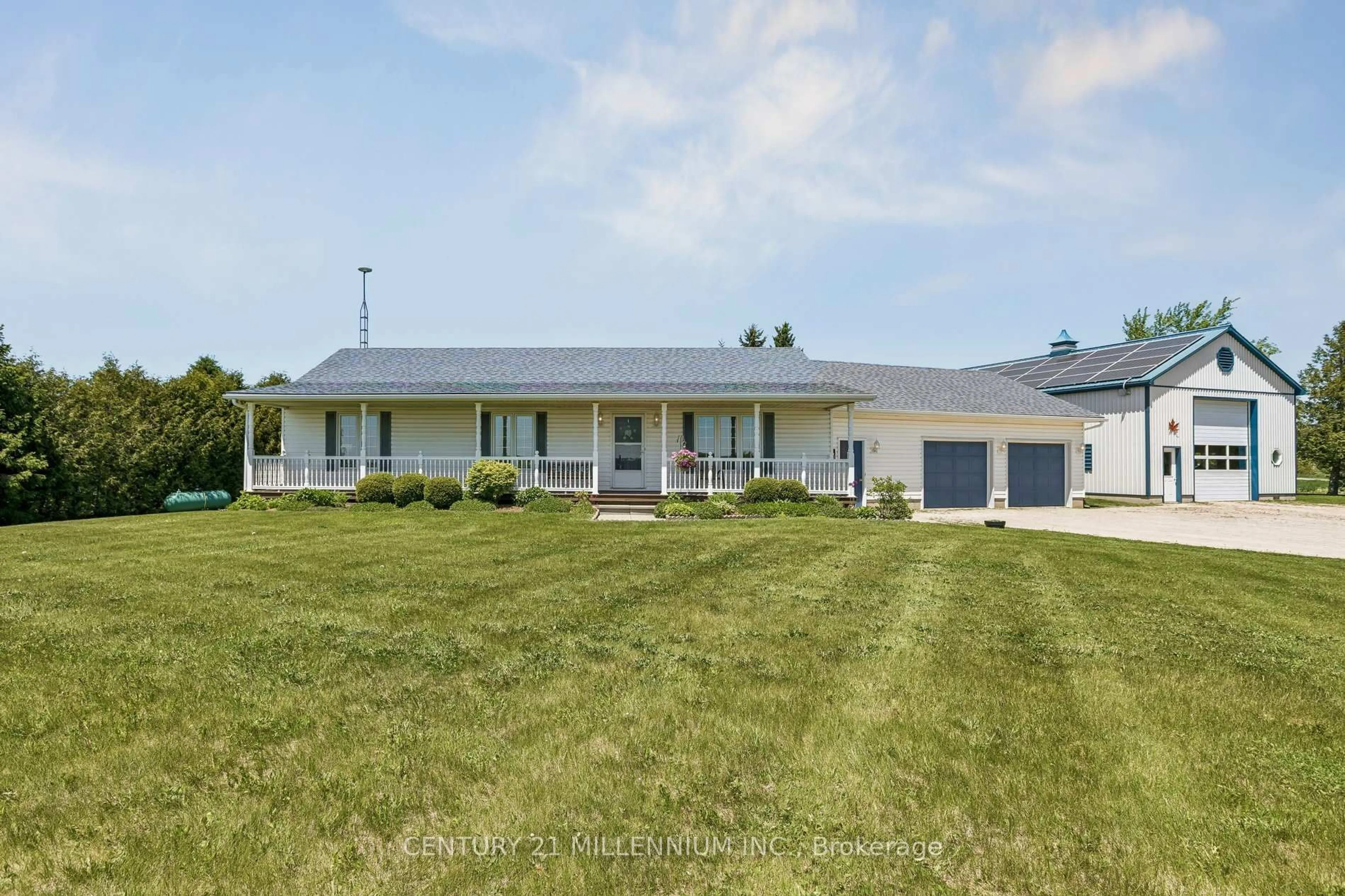 A pic from outside/outdoor area/front of a property/back of a property/a pic from drone, street for 193280 Amaranth East Luther Townline, East Luther Grand Valley Ontario L9W 0N5