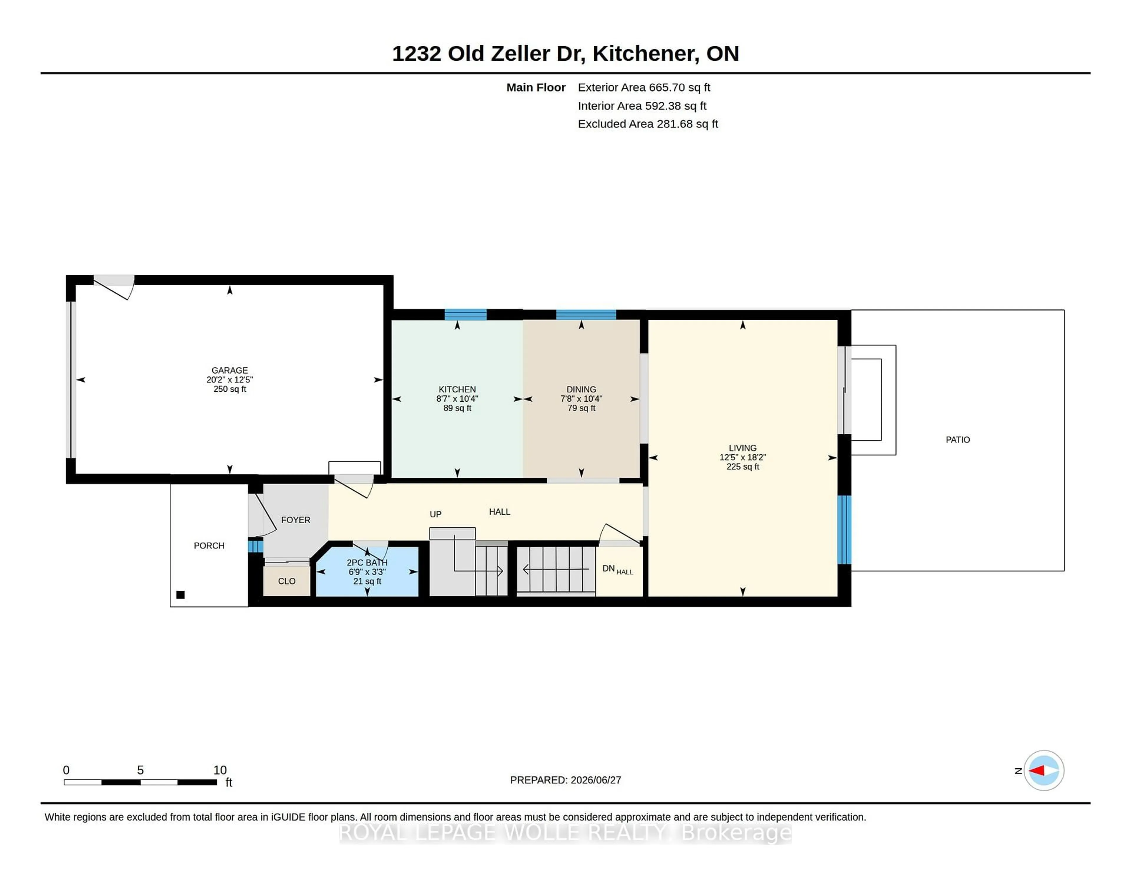 Floor plan for 1232 Old Zeller Dr, Kitchener Ontario N2A 0A3