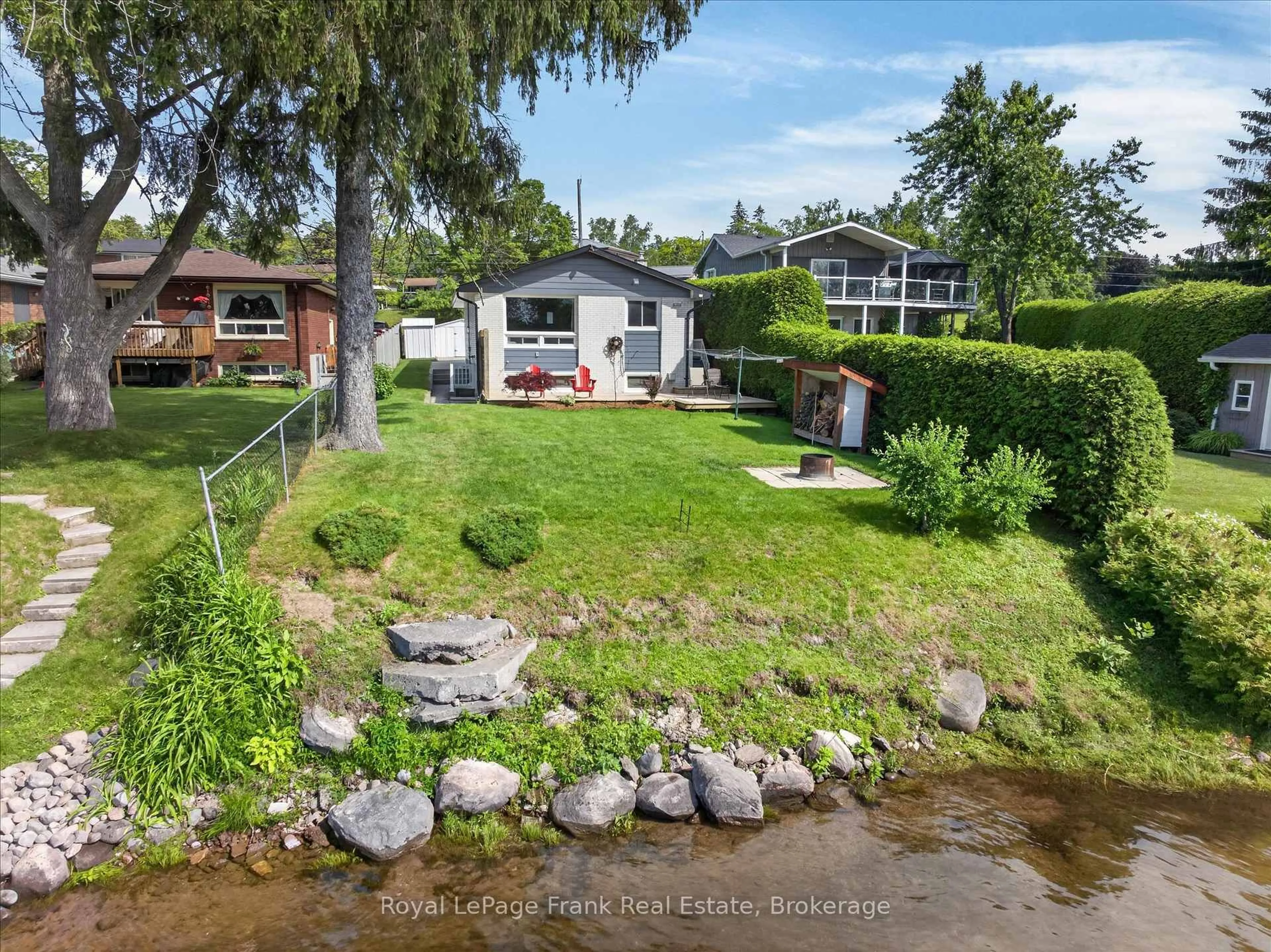 A pic from outside/outdoor area/front of a property/back of a property/a pic from drone, water/lake/river/ocean view for 314 Sherin Ave, Peterborough Ontario K9J 1B6