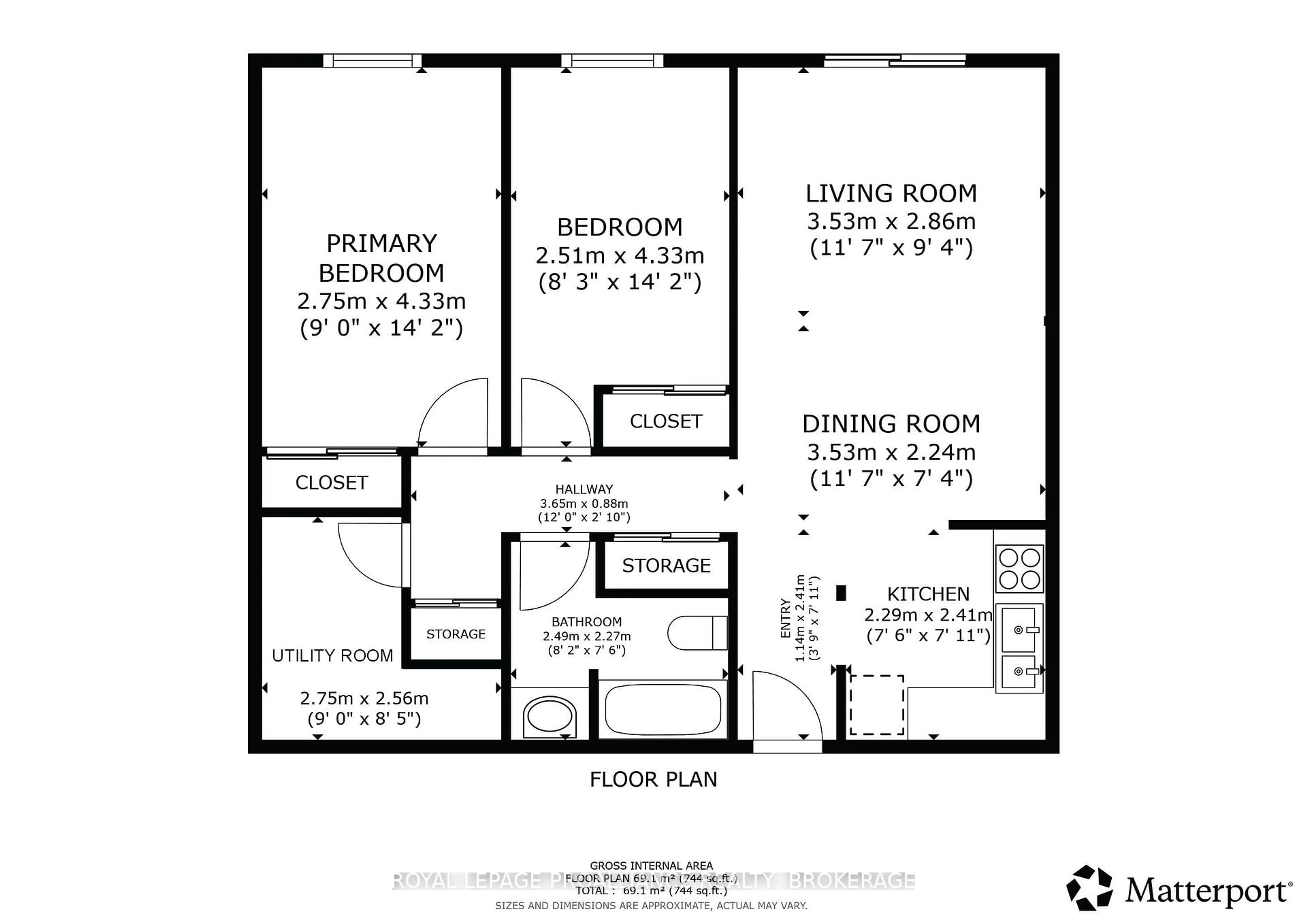Floor plan for 316 Kingsdale Ave #411, Kingston Ontario K7M 8S2