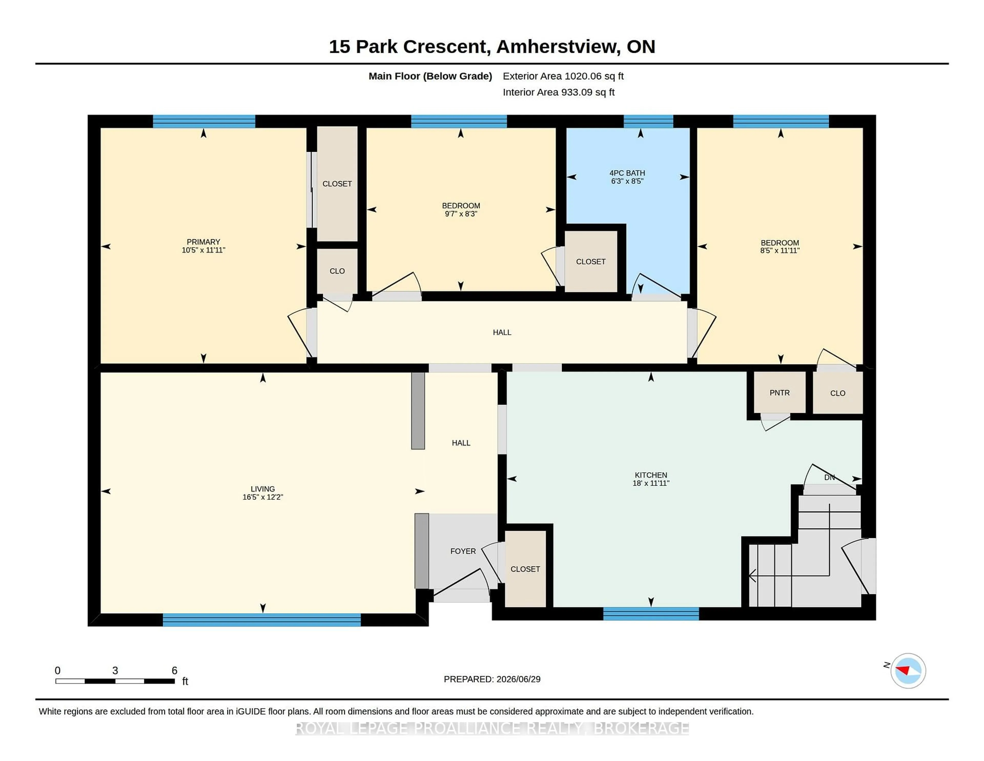 Floor plan for 15 Park Cres, Loyalist Ontario K7N 1L7