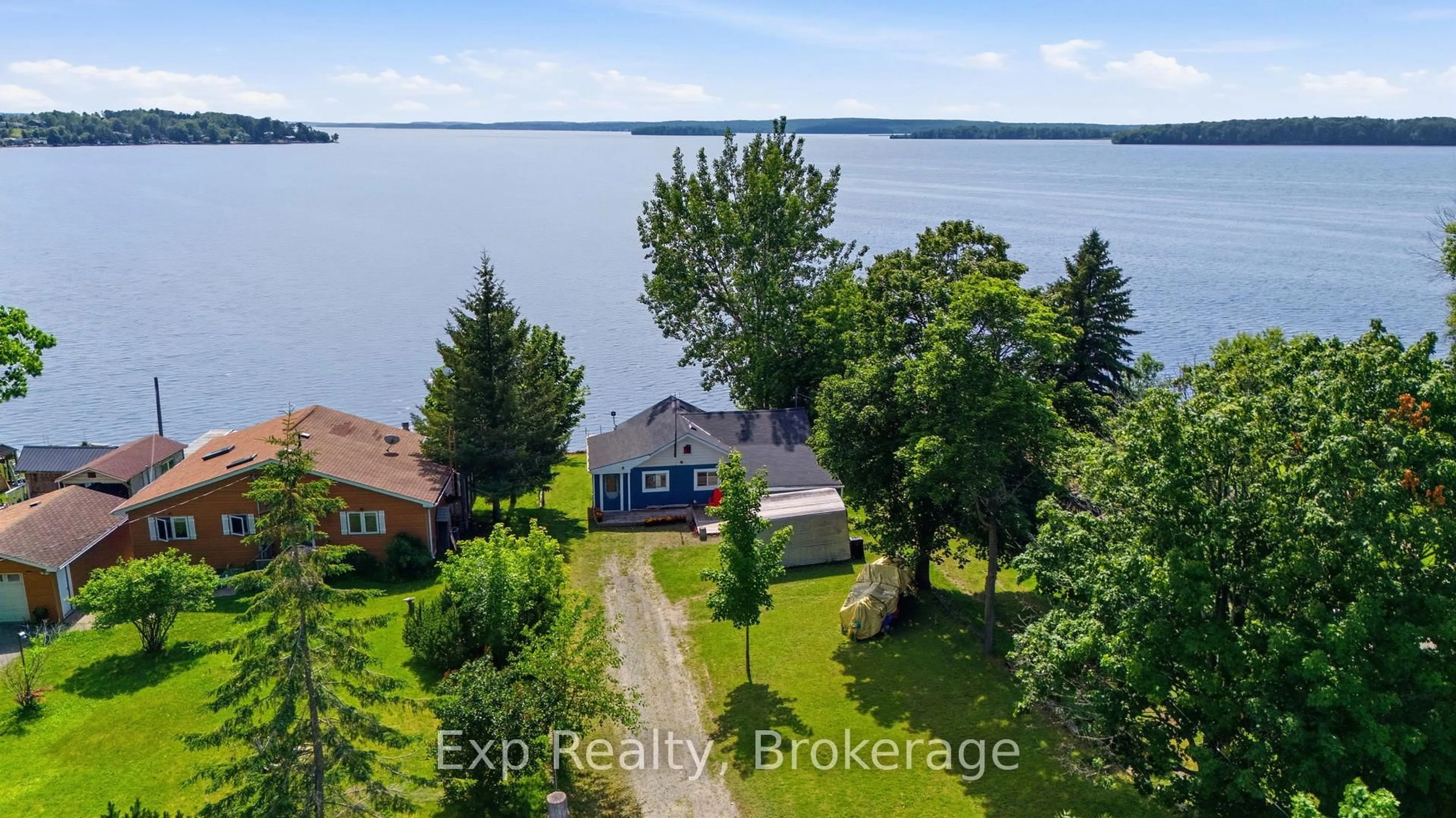 A pic from outside/outdoor area/front of a property/back of a property/a pic from drone, water/lake/river/ocean view for 6290 Shearer Point Rd, Alnwick/Haldimand Ontario K0K 2X0