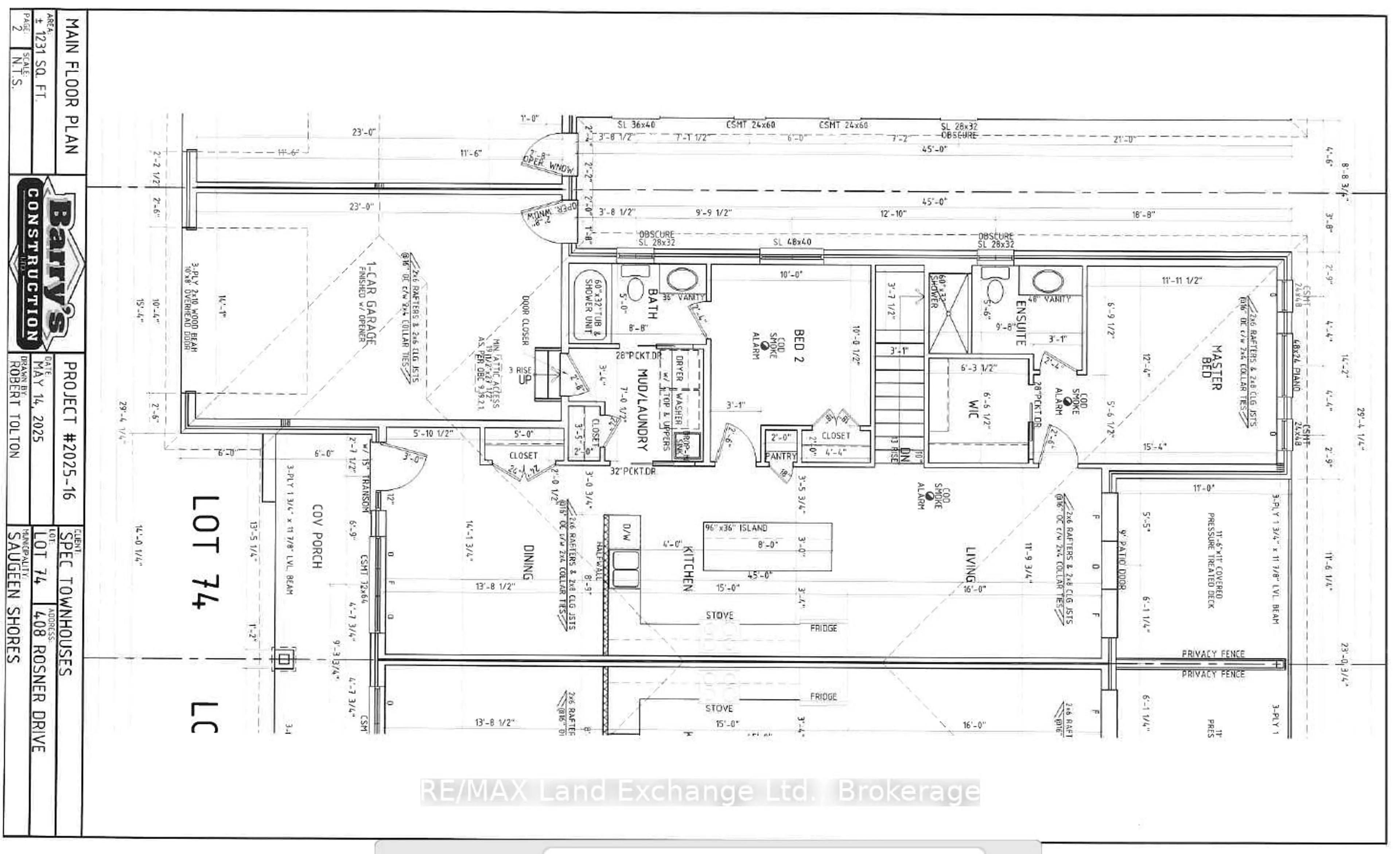 Floor plan for 408 Rosner Dr, Saugeen Shores Ontario N0H 2C8