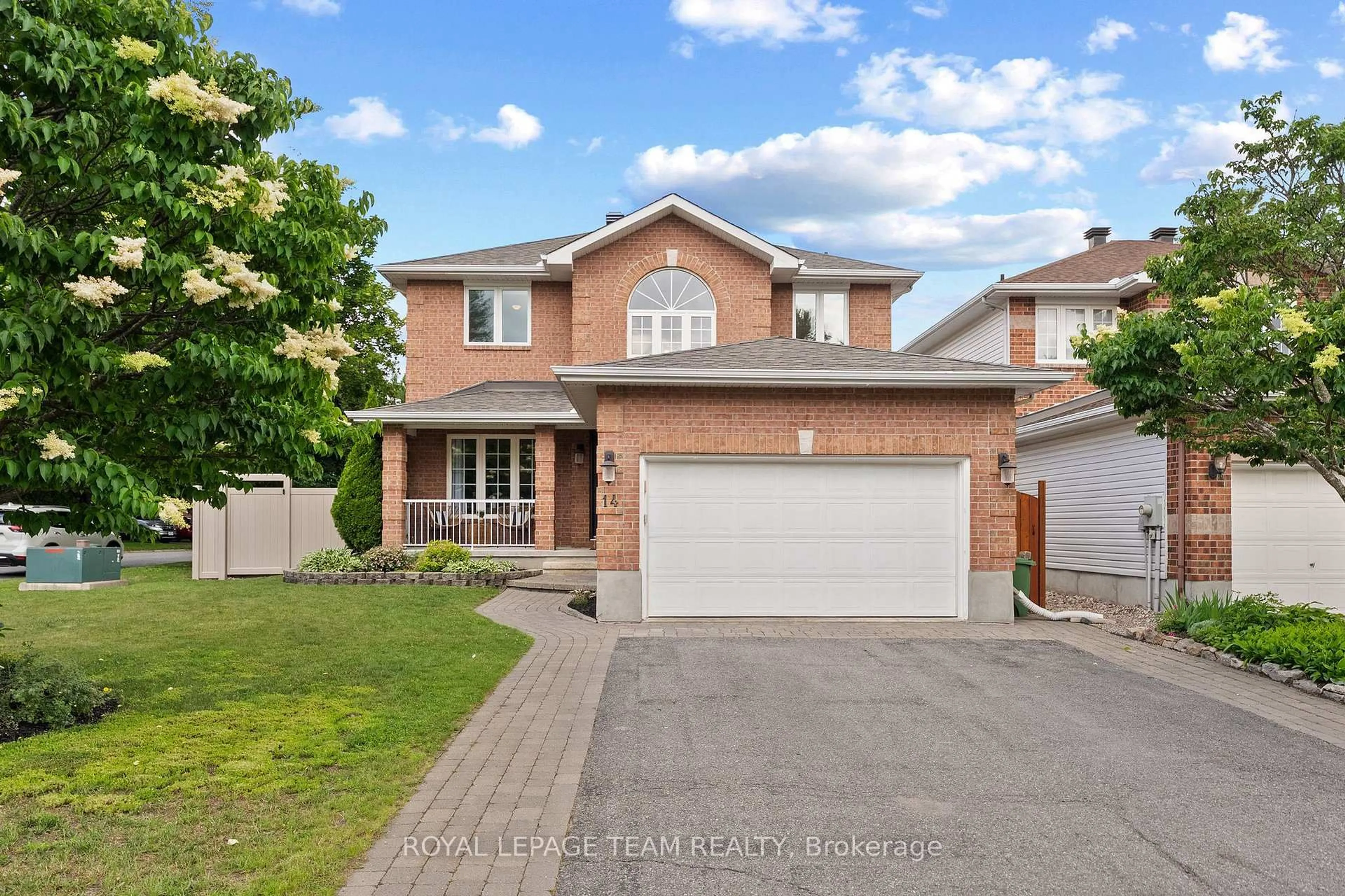 Home with brick exterior material, street for 14 Newcastle Ave, Ottawa Ontario K2K 3B4