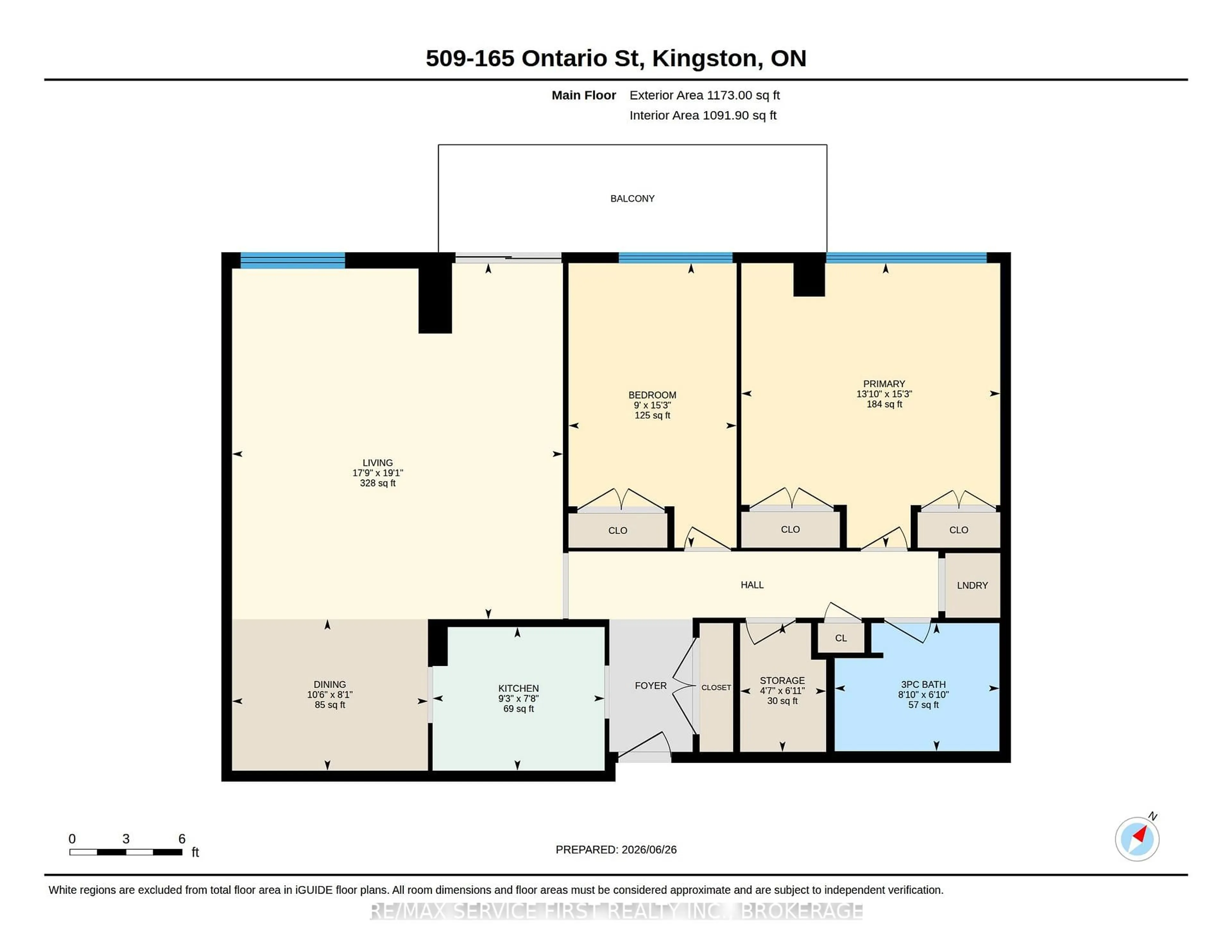 Floor plan for 165 Ontario St #509, Kingston Ontario K7L 2Y6
