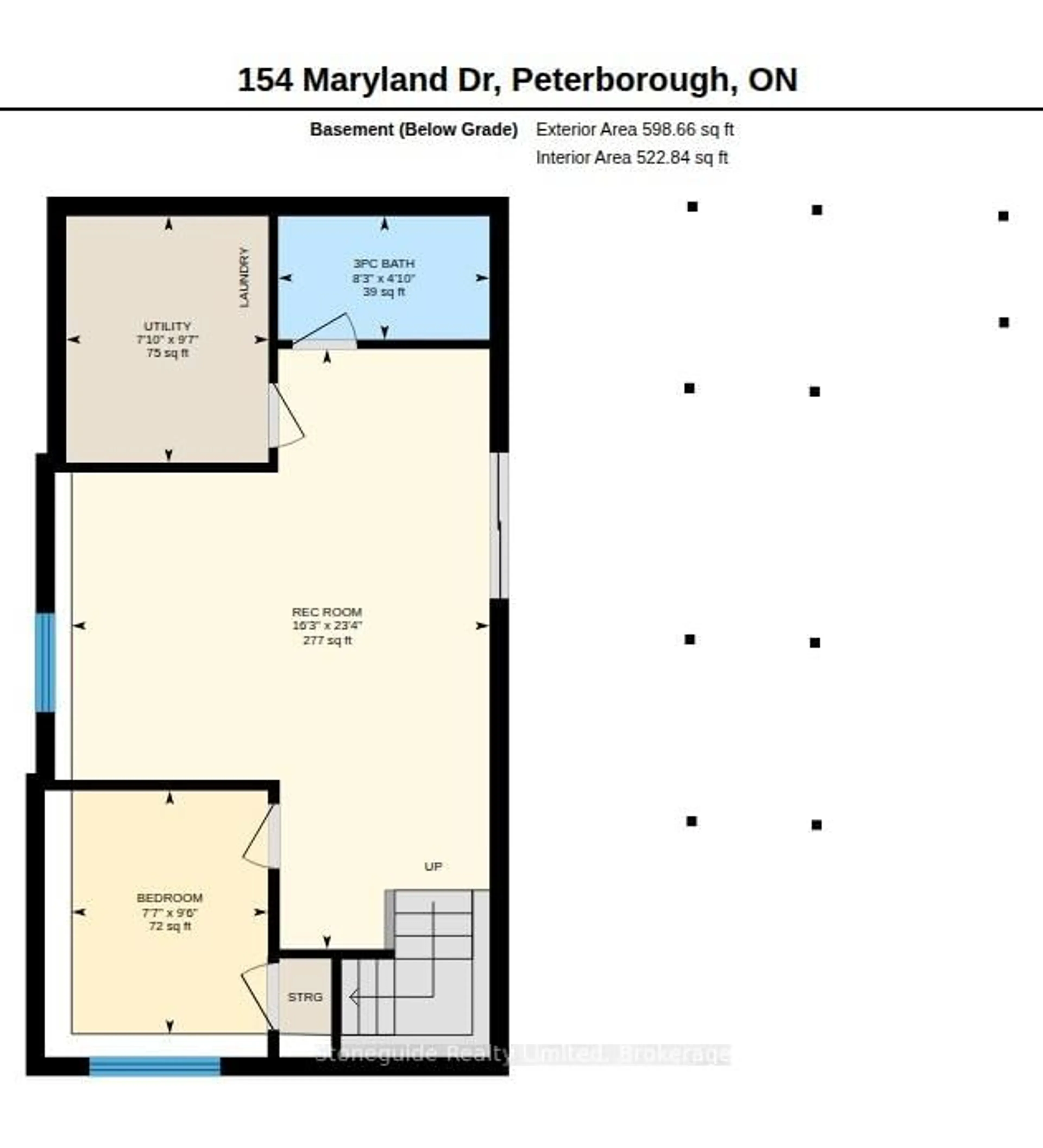 Floor plan for 154 Maryland Dr, Selwyn Ontario K9J 6X3