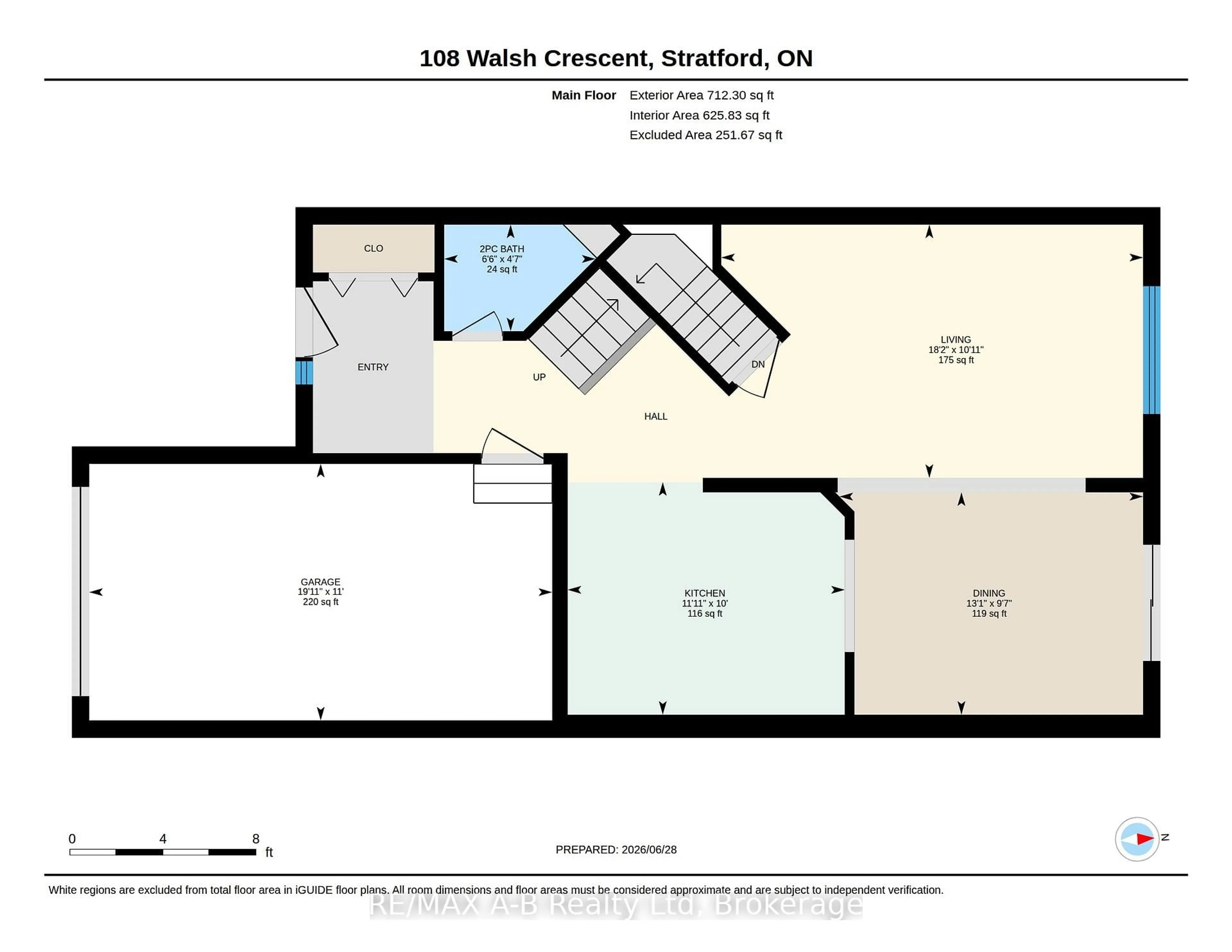 Floor plan for 108 Walsh Cres, Stratford Ontario N5A 7X7