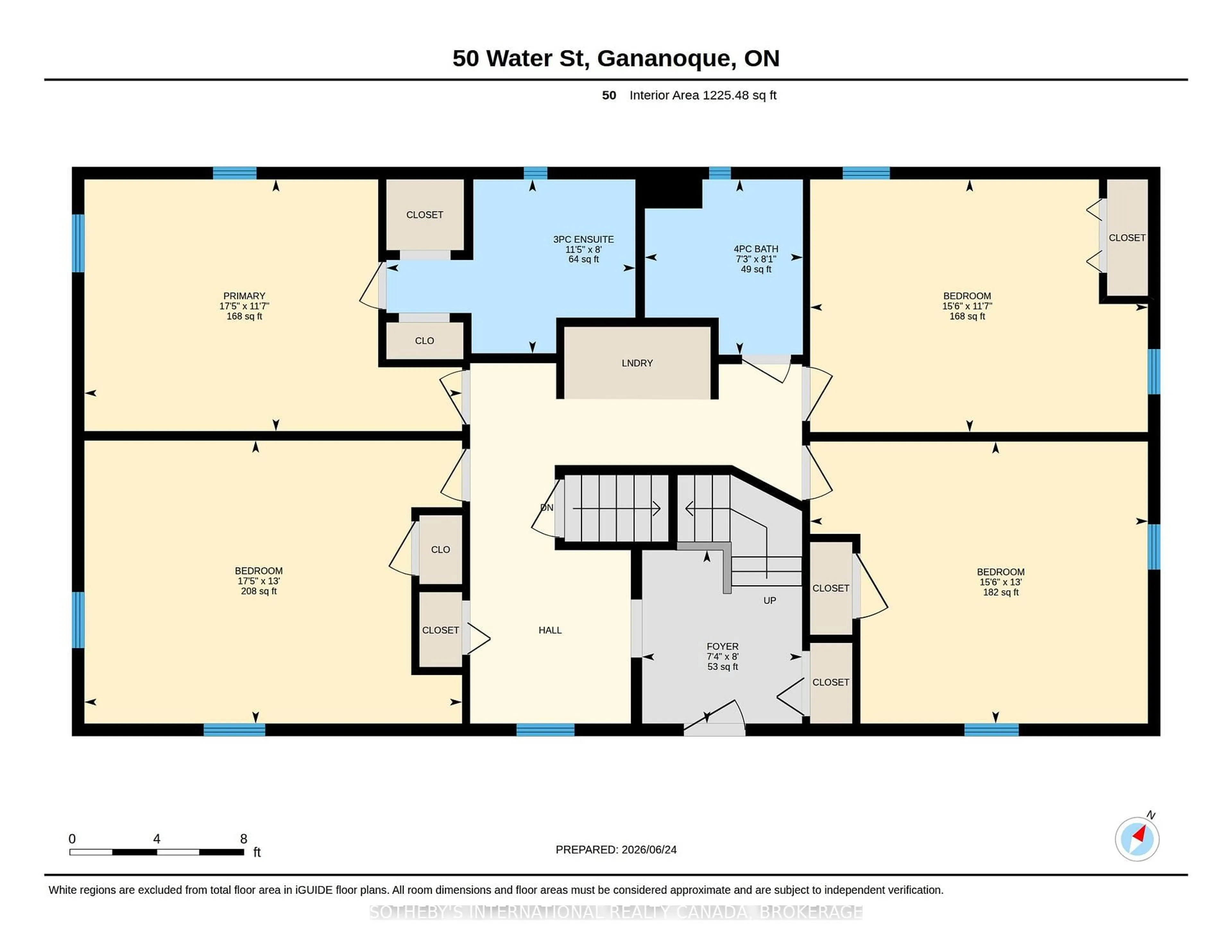 Floor plan for 50 - 60 Water St, Gananoque Ontario K7G 2B8