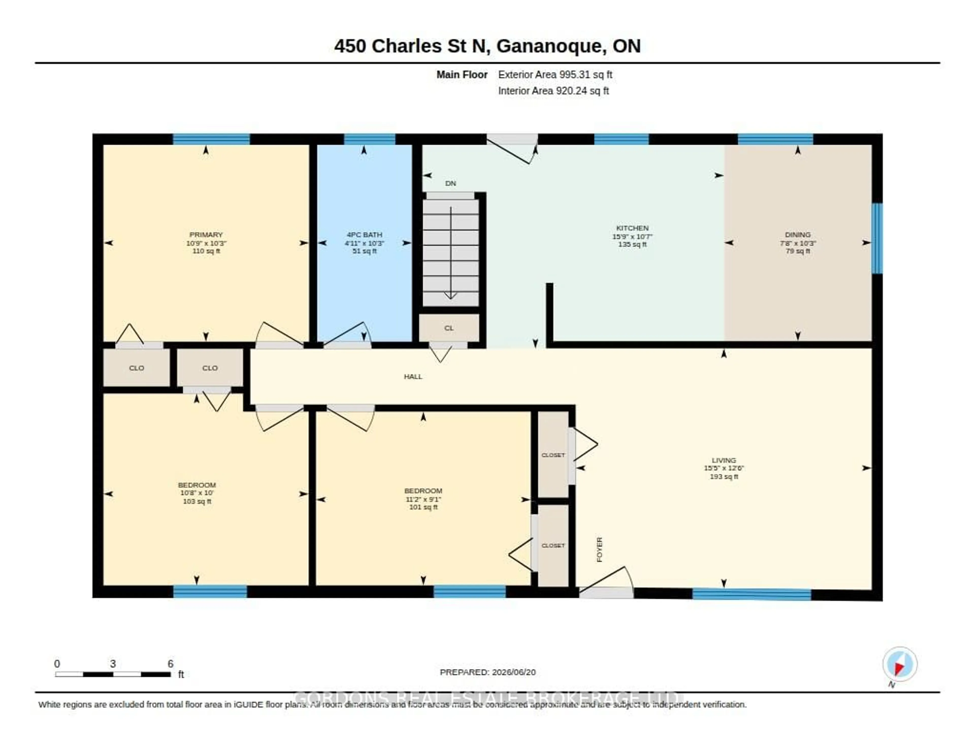 Floor plan for 450 Charles St, Gananoque Ontario K7G 1V7