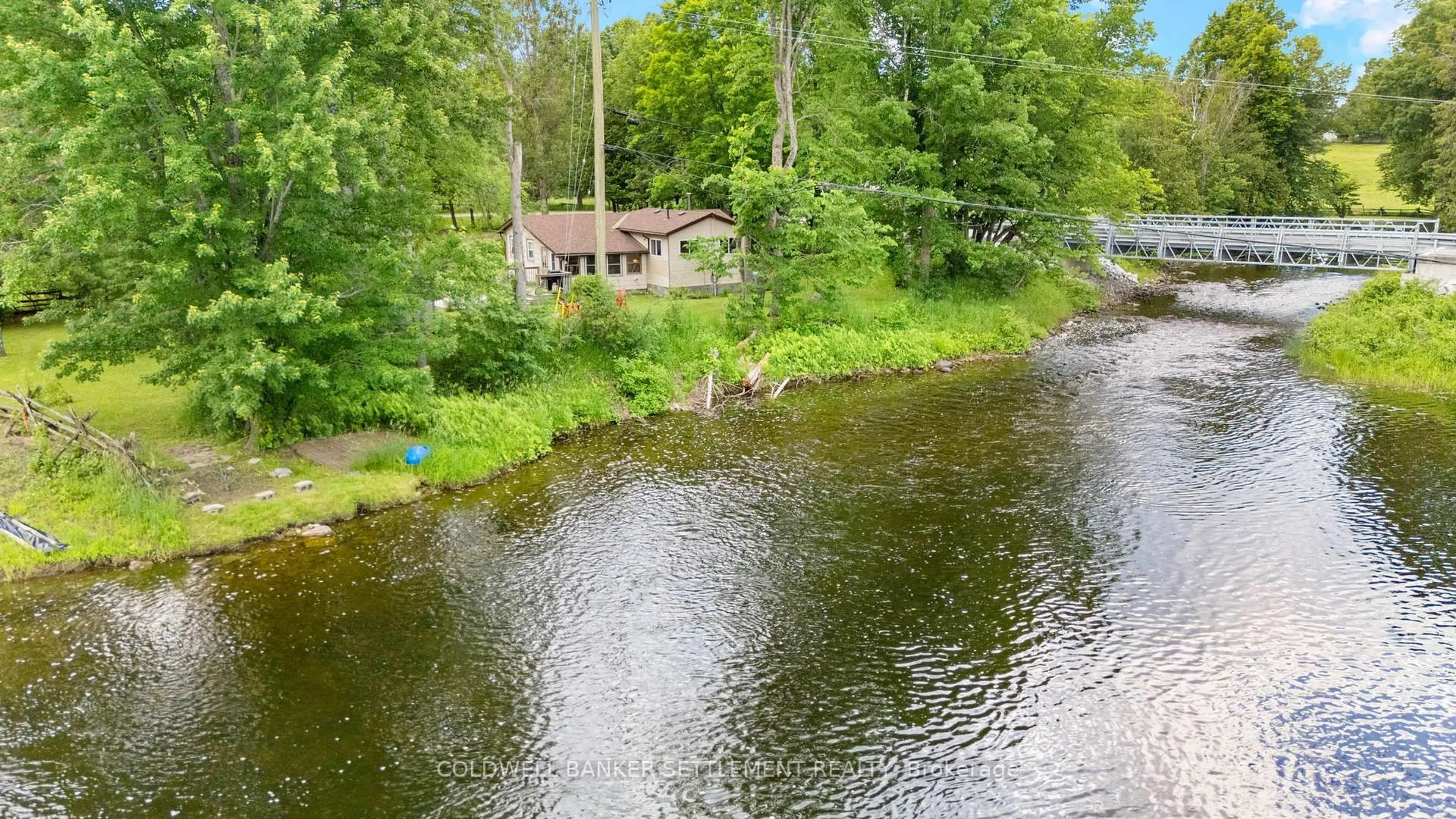 A pic from outside/outdoor area/front of a property/back of a property/a pic from drone, water/lake/river/ocean view for 1503 Sheridan Rapids Rd, Lanark Ontario K0G 1K0