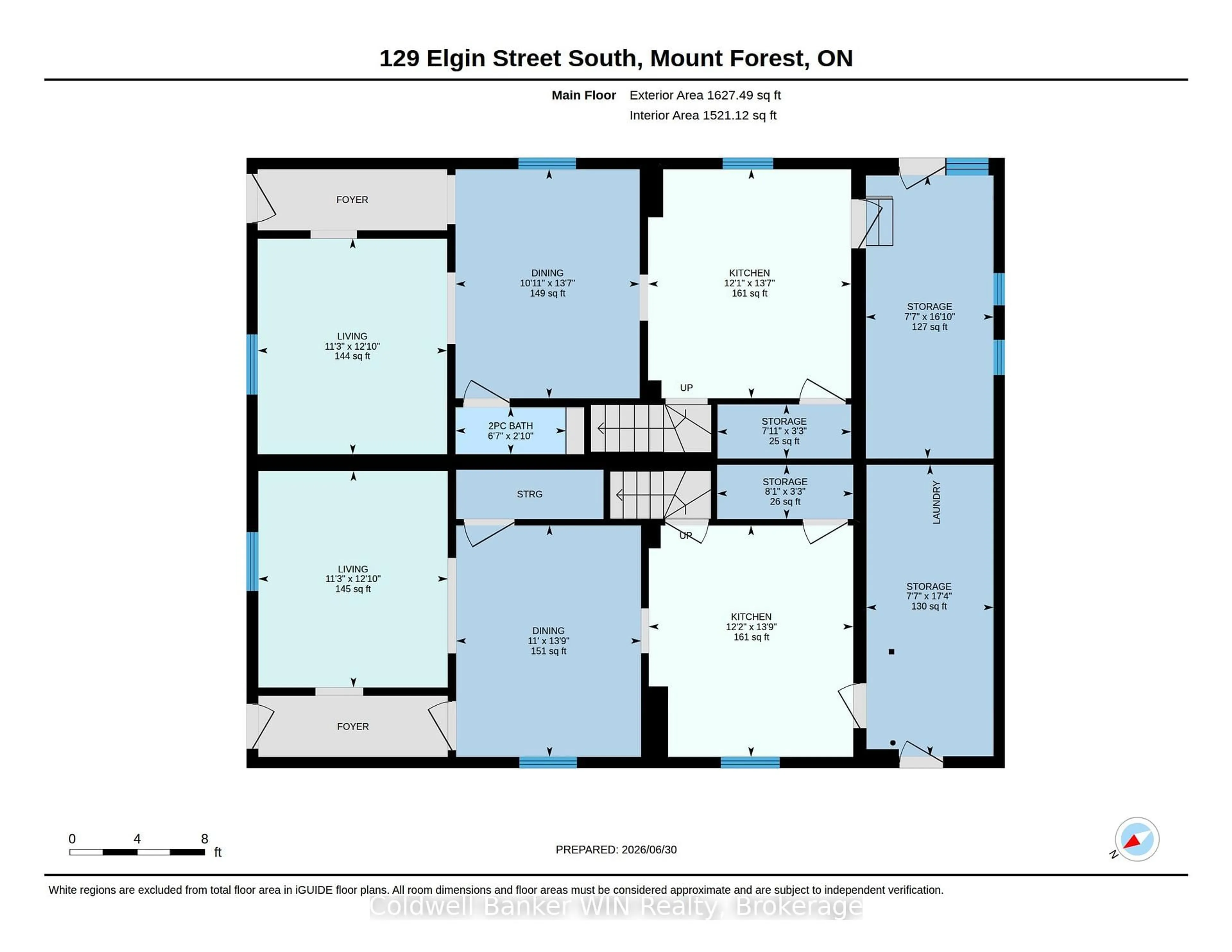 Floor plan for 129 Elgin St, Wellington North Ontario N0G 2L1