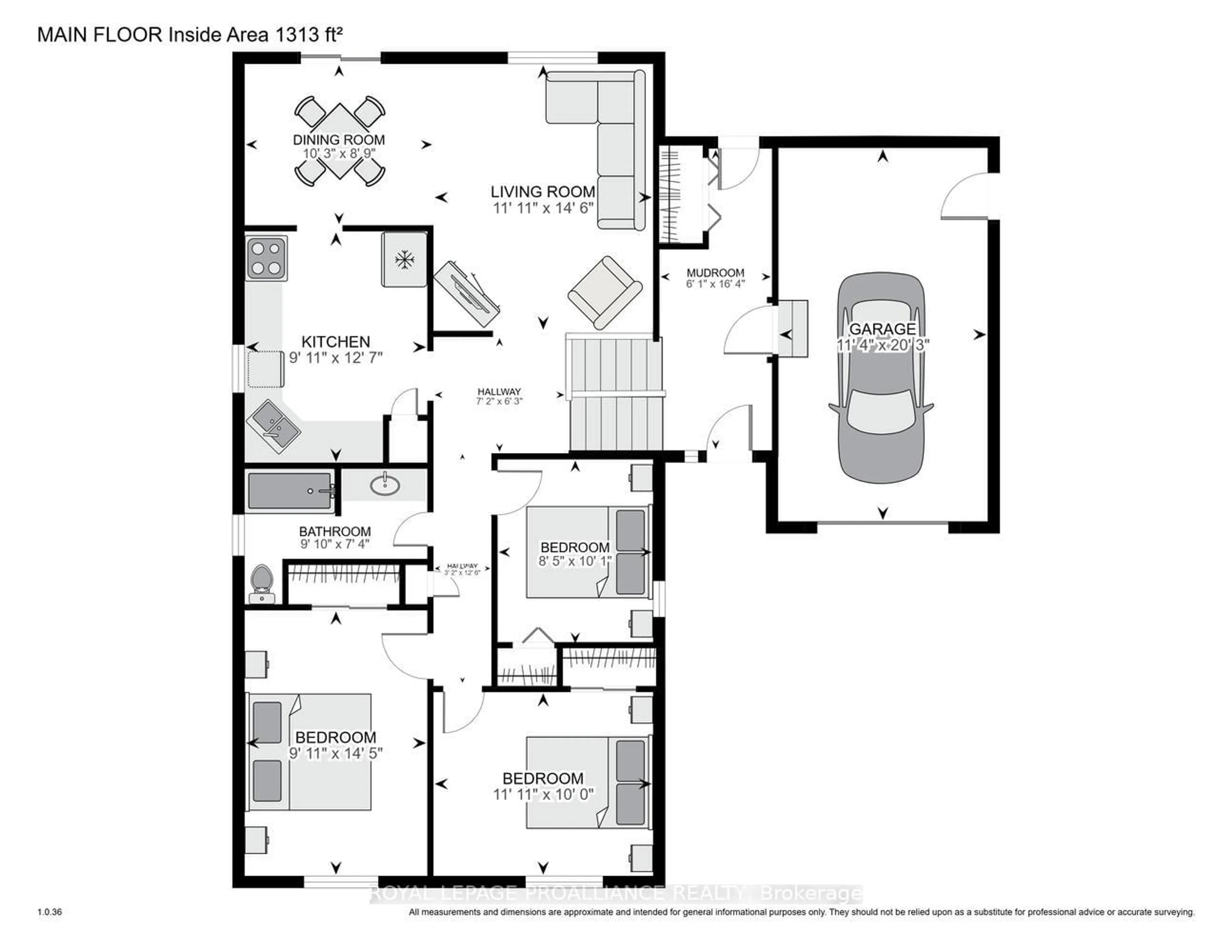 Floor plan for 57 Cambridge Cres, Brockville Ontario K6V 6L7