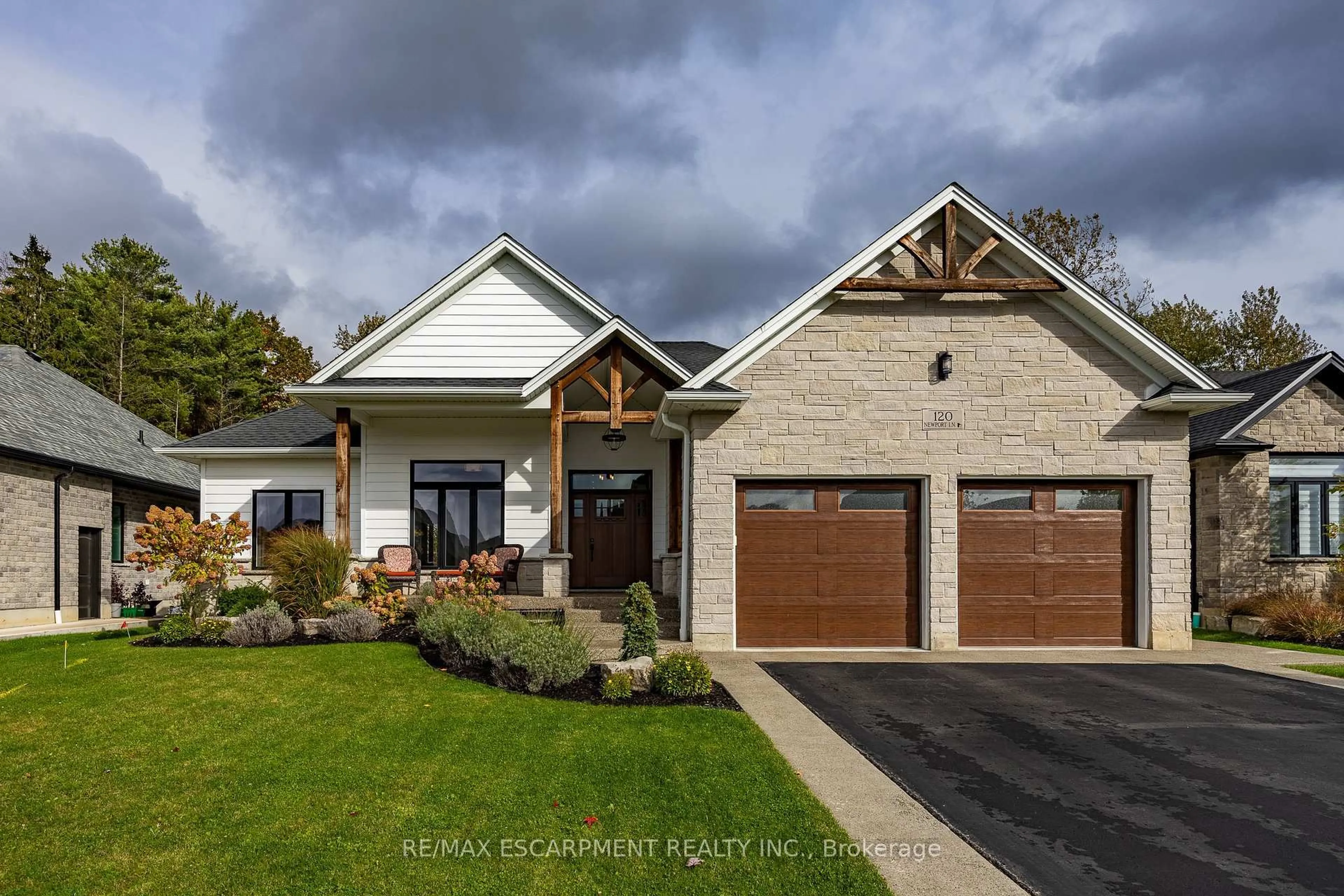 Home with brick exterior material, street for 120 Newport Lane, Norfolk Ontario N0A 1N7