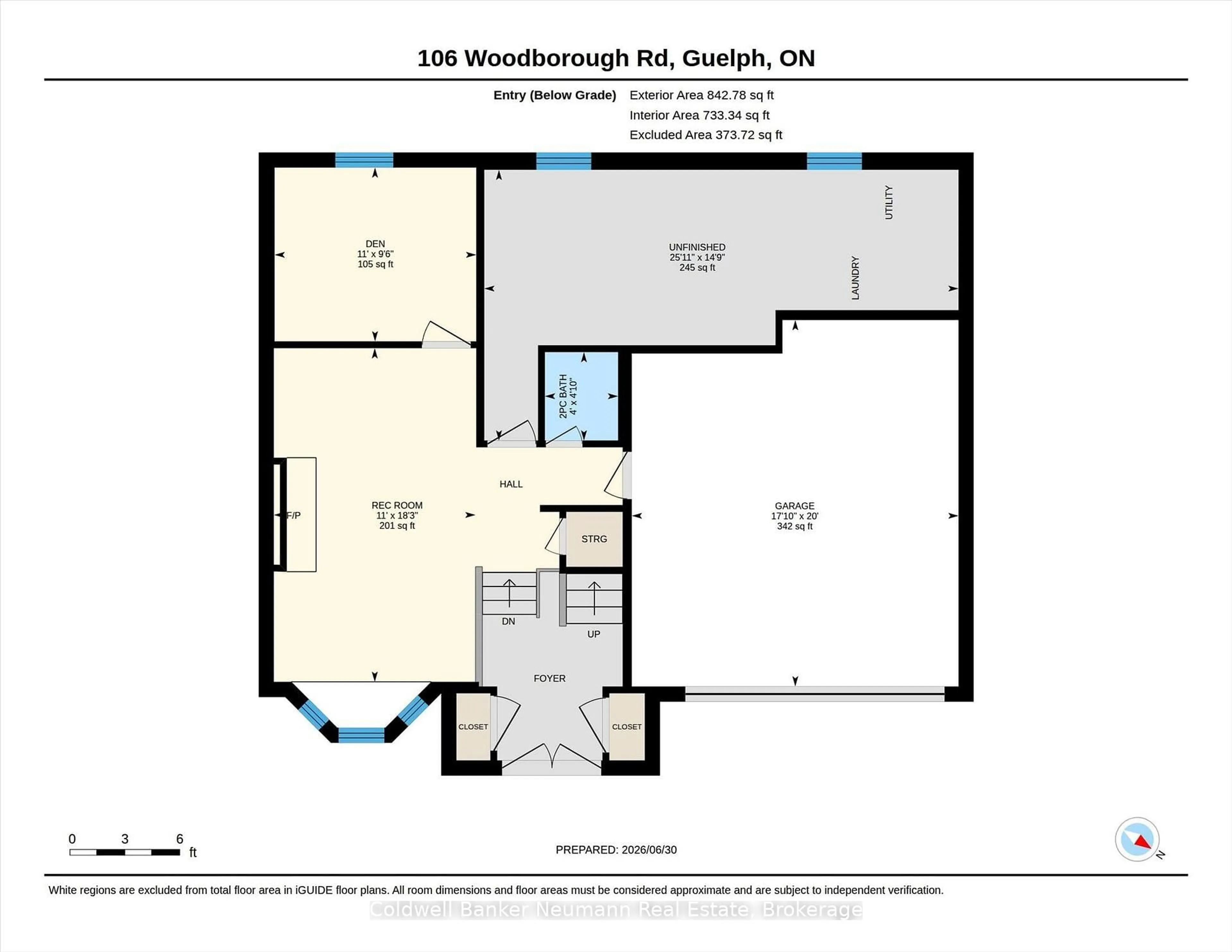 Floor plan for 106 Woodborough Rd, Guelph Ontario N1G 3K5