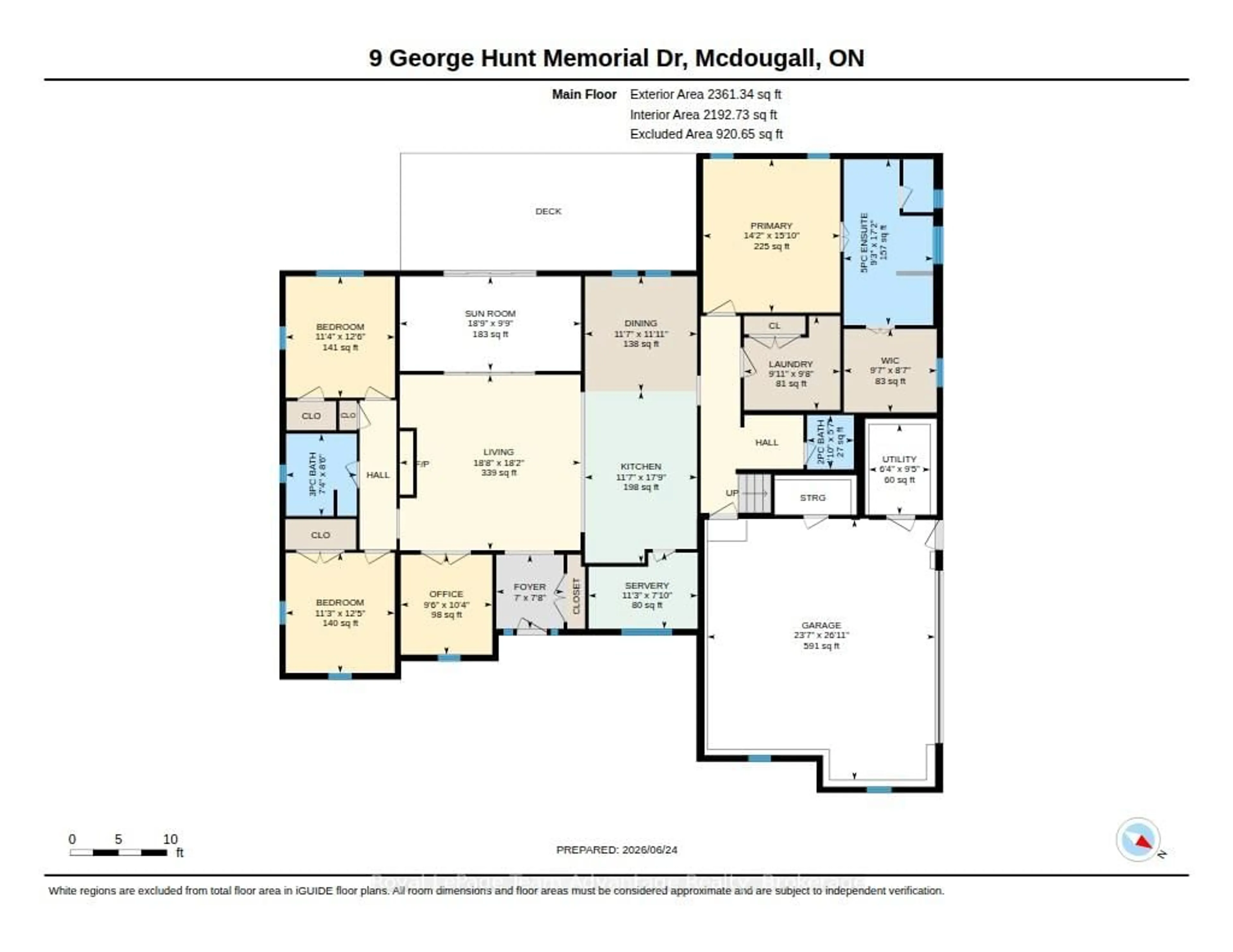 Floor plan for 9 George Hunt Memorial Dr, McDougall Ontario P2A 2W9