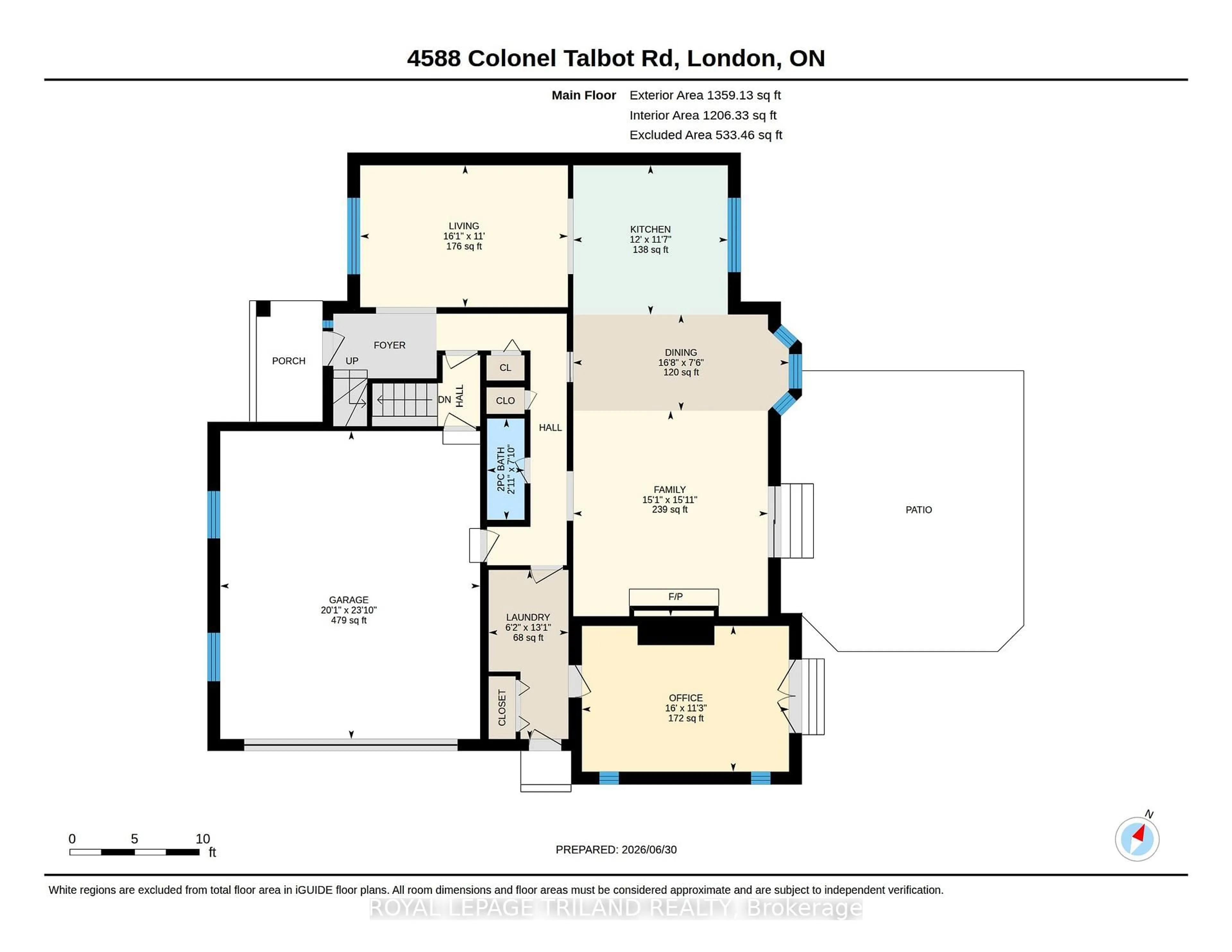 Floor plan for 4588 COLONEL TALBOT Rd, London South Ontario N6P 1B1