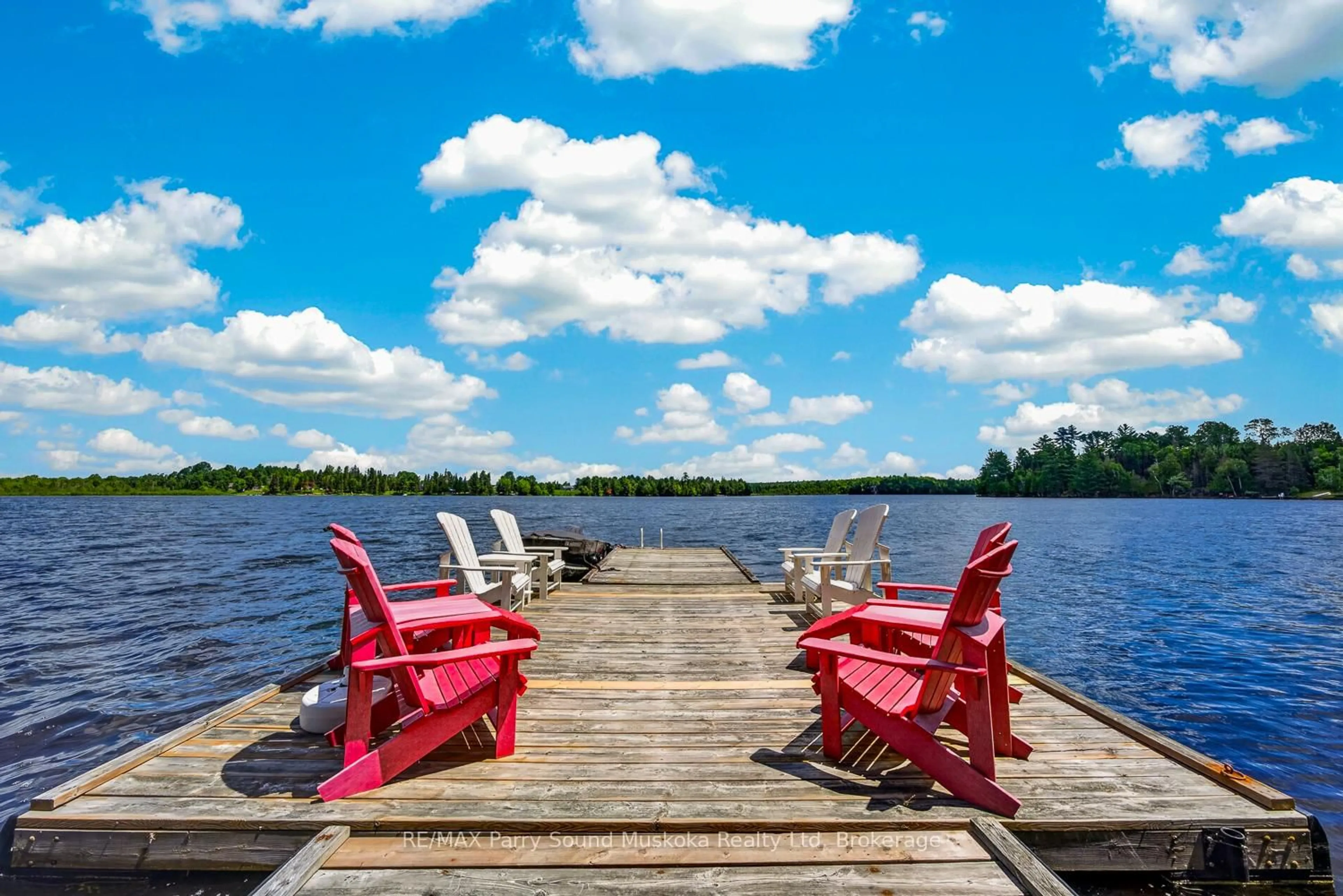 Patio, water/lake/river/ocean view for 147 Black Bear Rd, Magnetawan Ontario P0A 1C0
