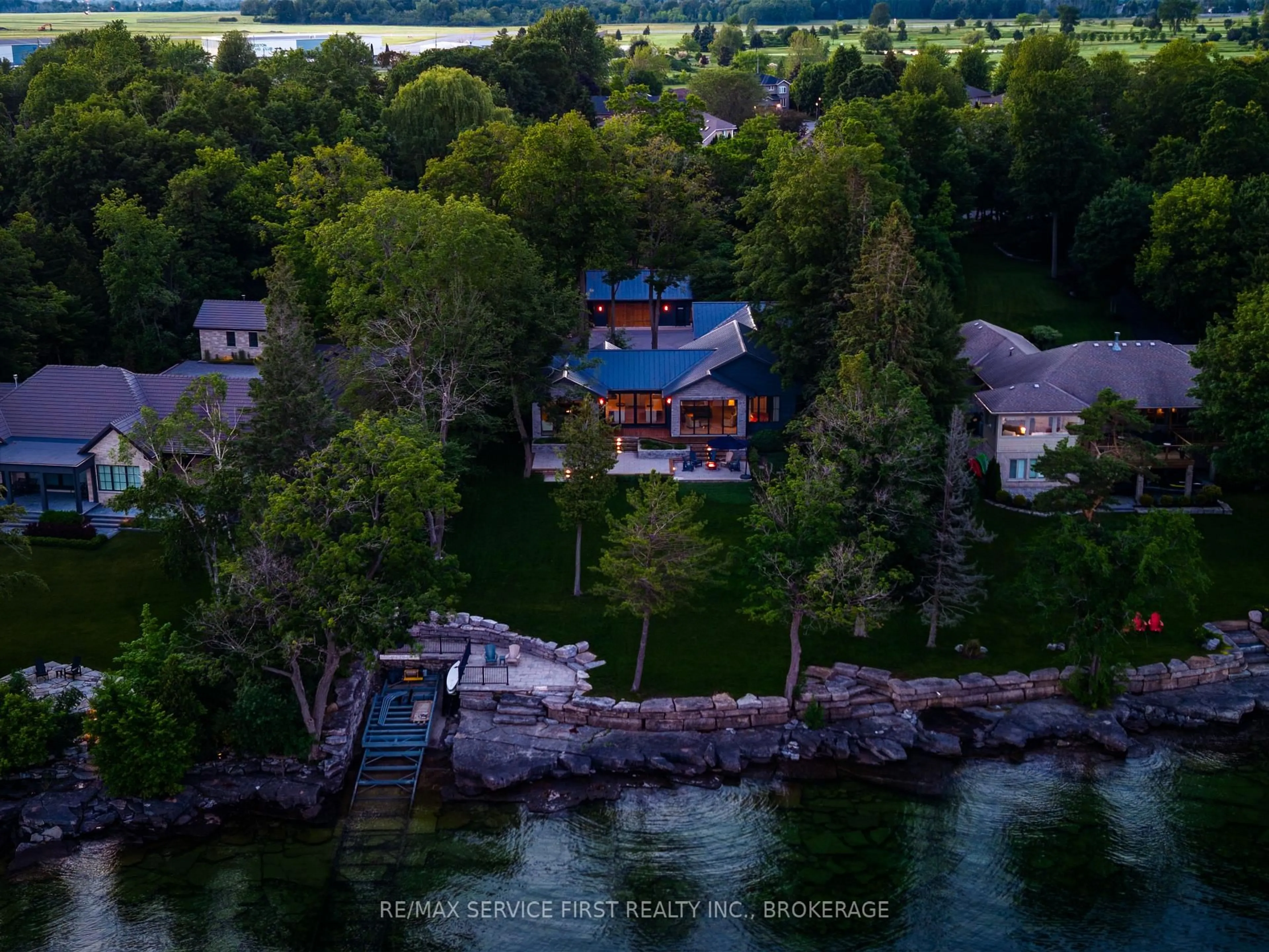 A pic from outside/outdoor area/front of a property/back of a property/a pic from drone, water/lake/river/ocean view for 1027 Old Front Rd, Kingston Ontario K7M 4M2
