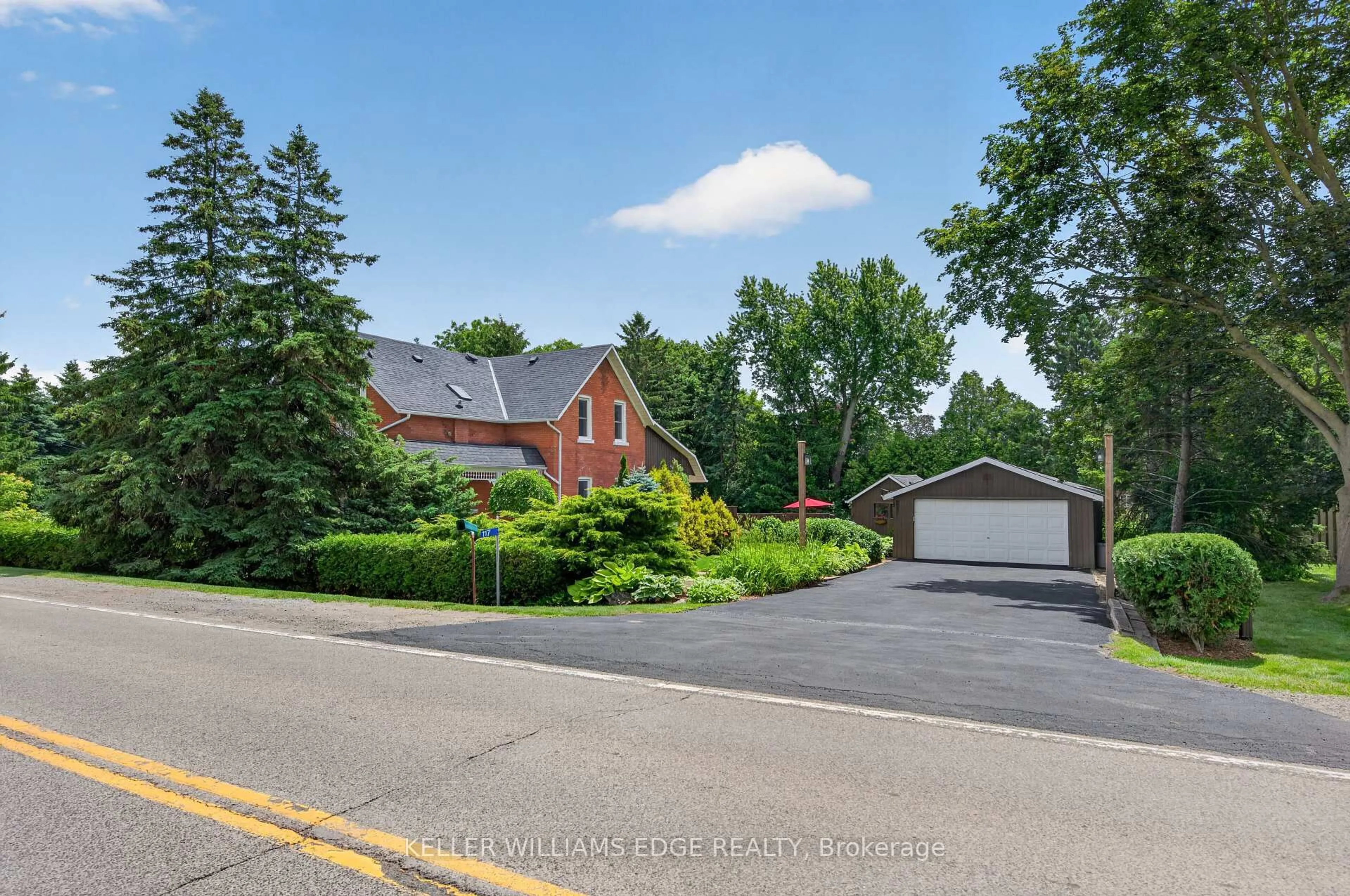 A pic from outside/outdoor area/front of a property/back of a property/a pic from drone, street for 117 Highway 8, Hamilton Ontario L9H 4V7