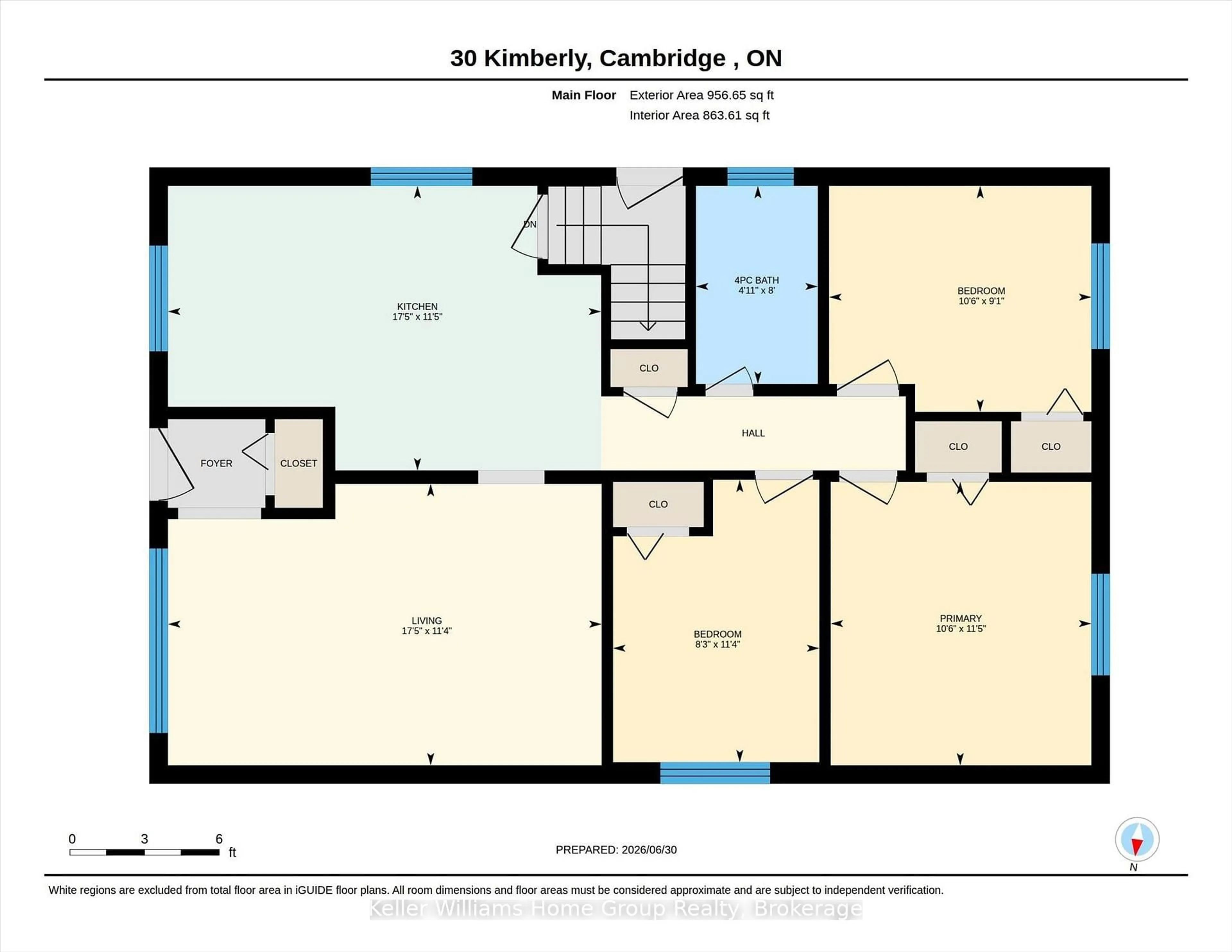 Floor plan for 30 Kimberly Rd, Cambridge Ontario N1R 5E9