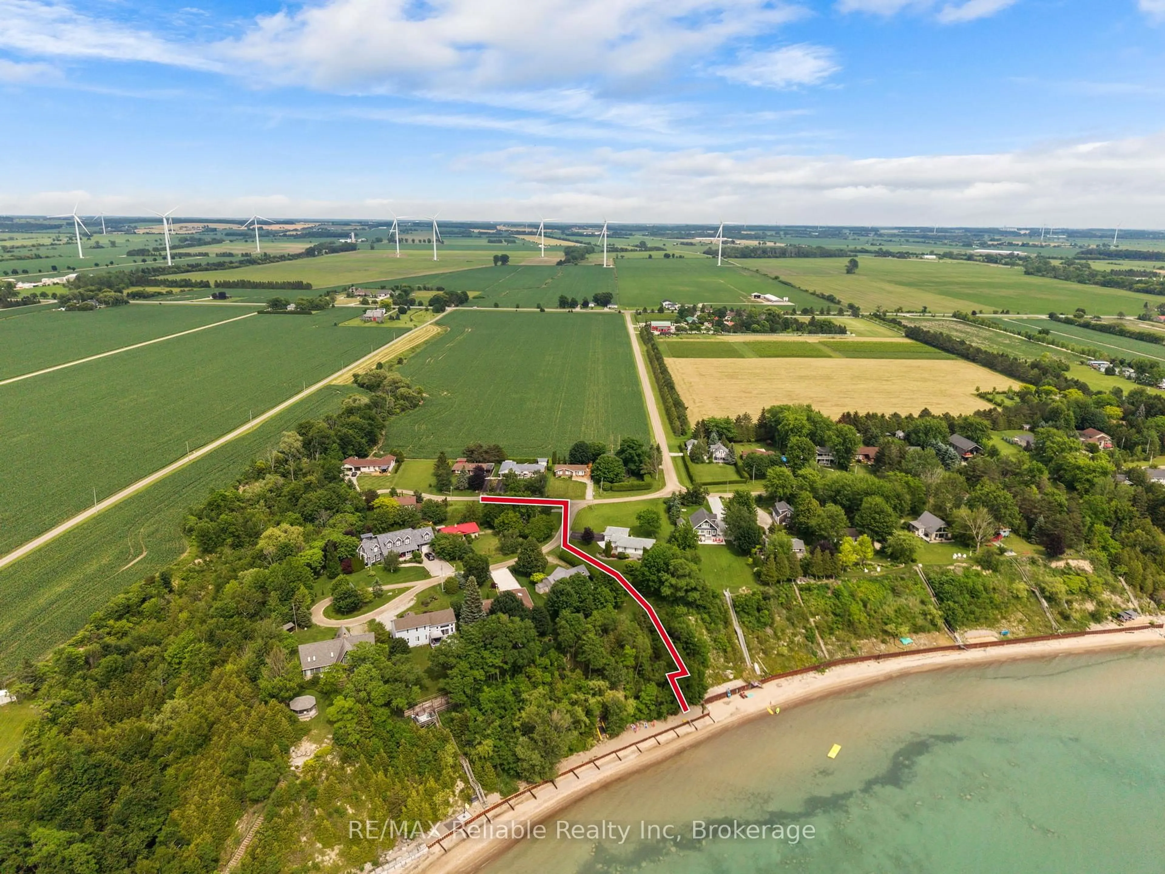 A pic from outside/outdoor area/front of a property/back of a property/a pic from drone, water/lake/river/ocean view for 73022 Claudette Dr, Bluewater Ontario N0M 2T0