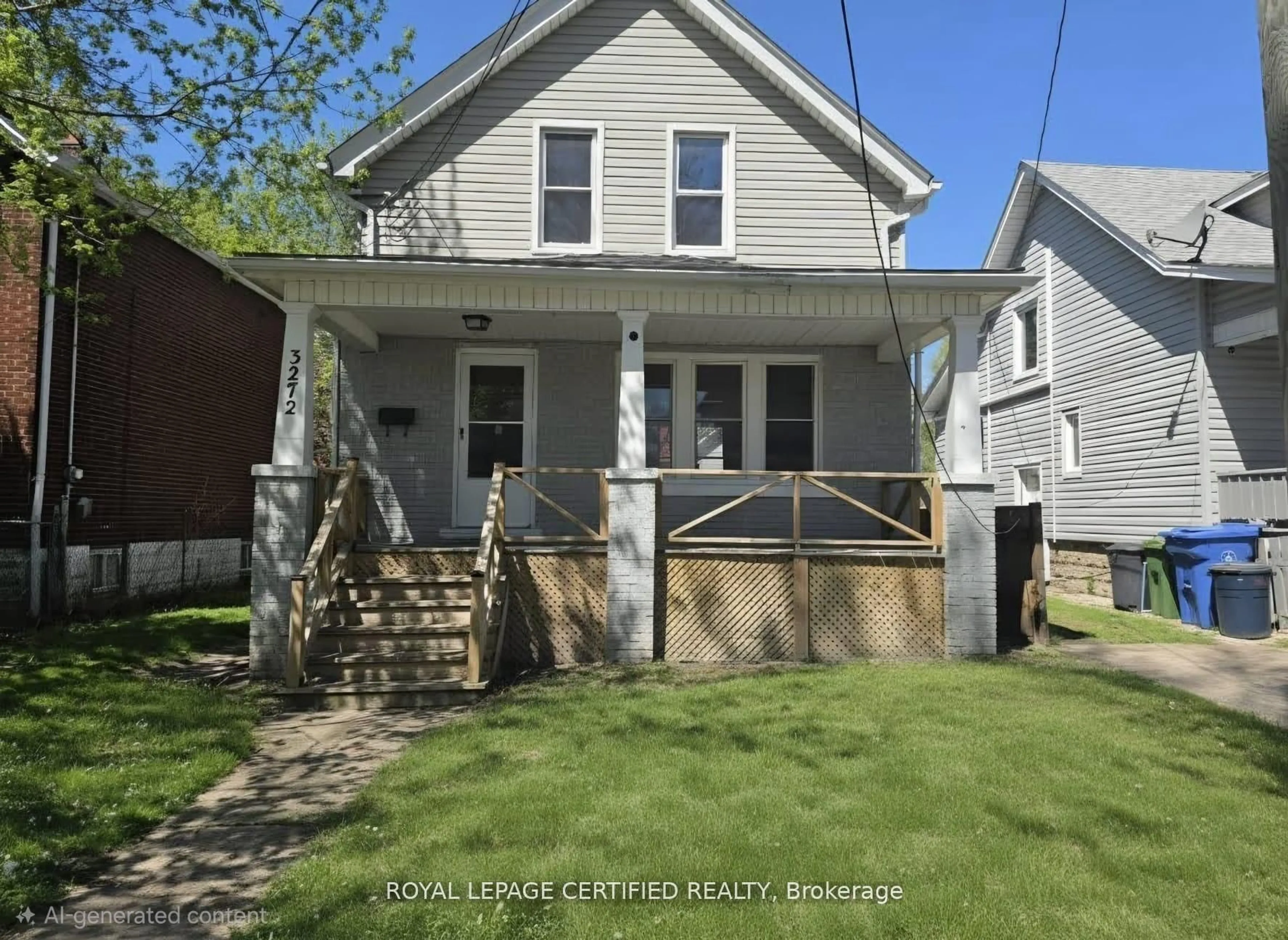 Home with vinyl exterior material, street for 3272 Baby St, Windsor Ontario N9C 1K8