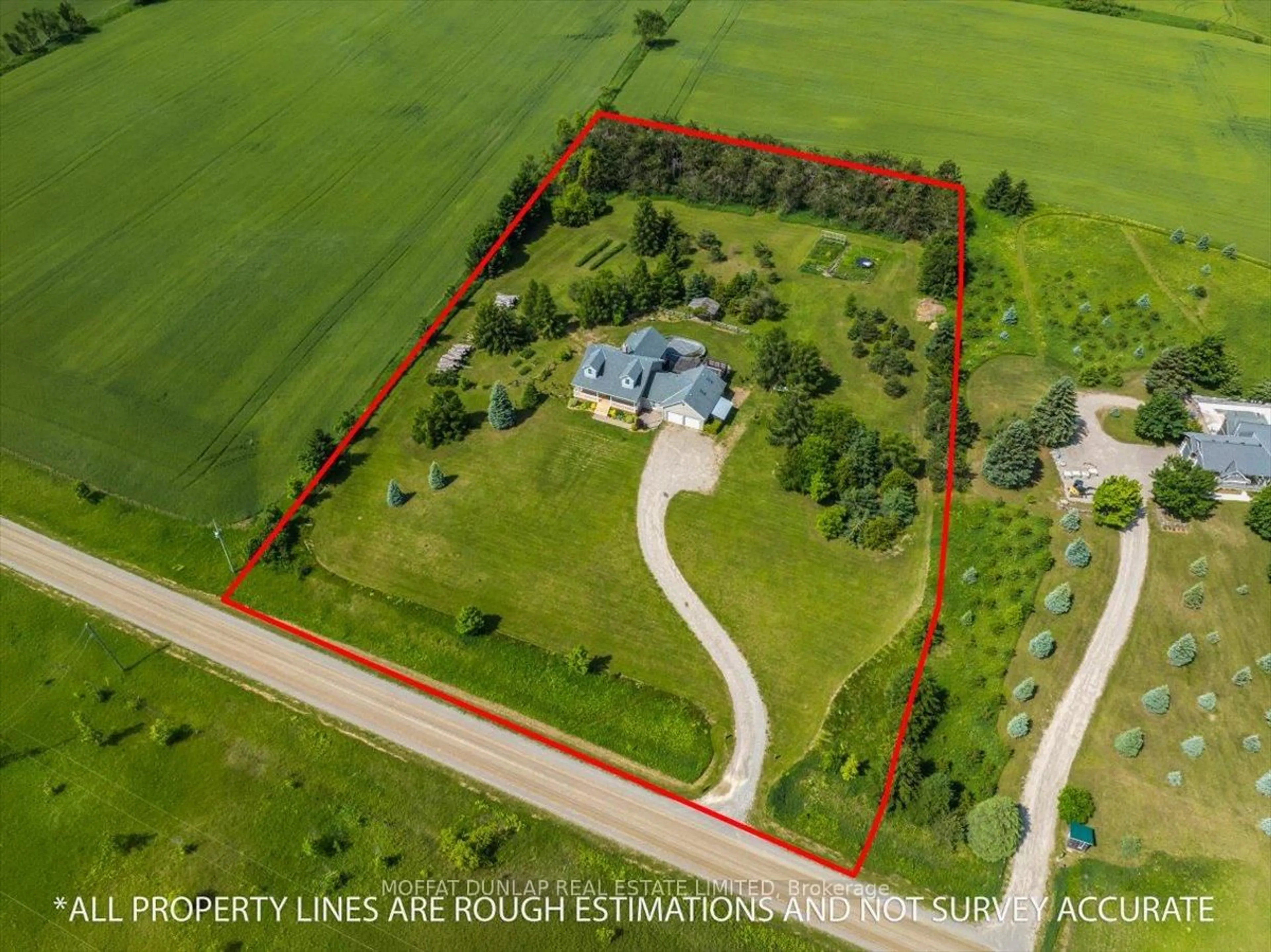 A pic from outside/outdoor area/front of a property/back of a property/a pic from drone, street for 717092 Line 1 East, Mulmur Ontario L9V 0G2
