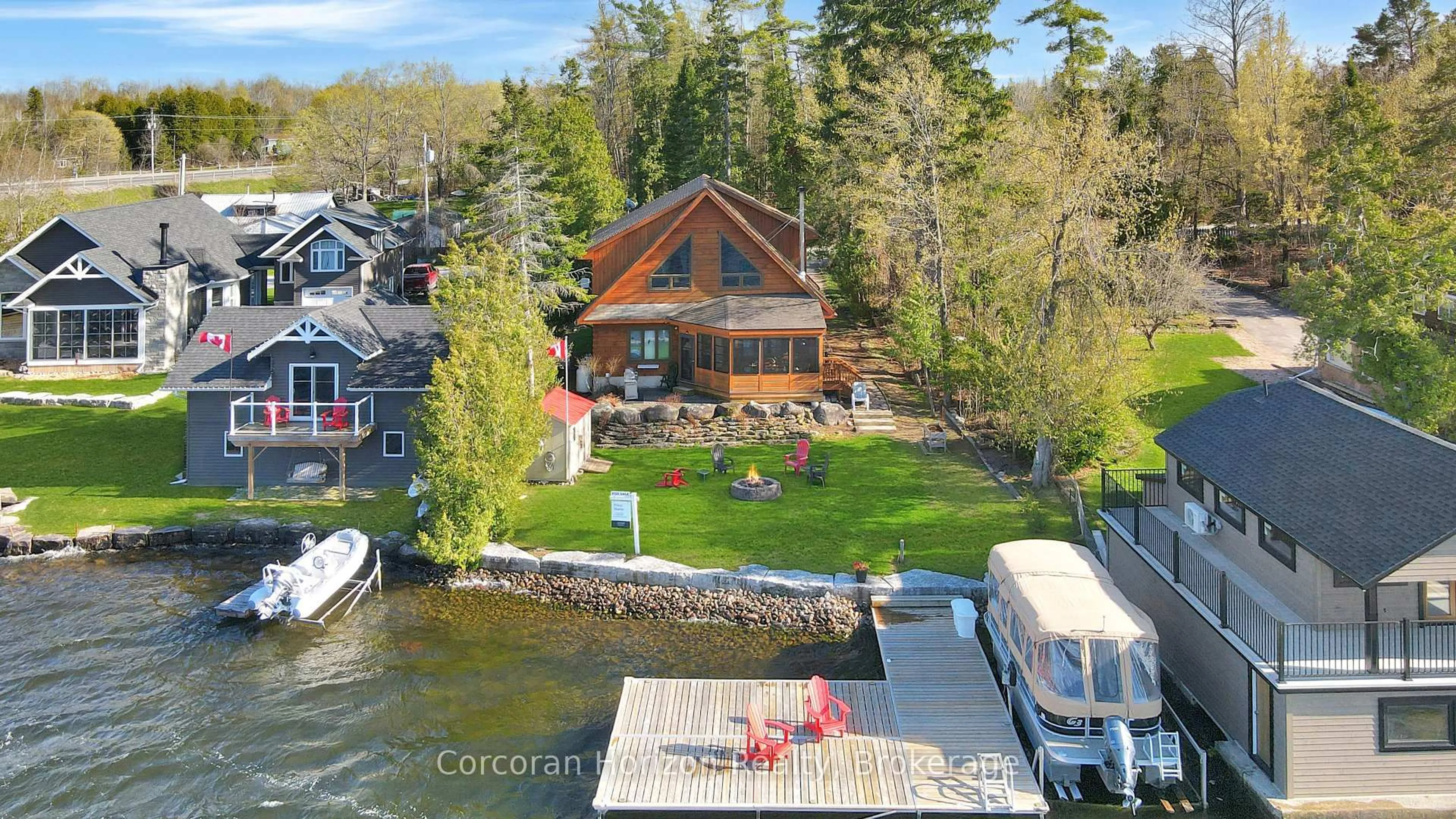 A pic from outside/outdoor area/front of a property/back of a property/a pic from drone, water/lake/river/ocean view for 8 Goodman Rd, Kawartha Lakes Ontario K0M 1N0