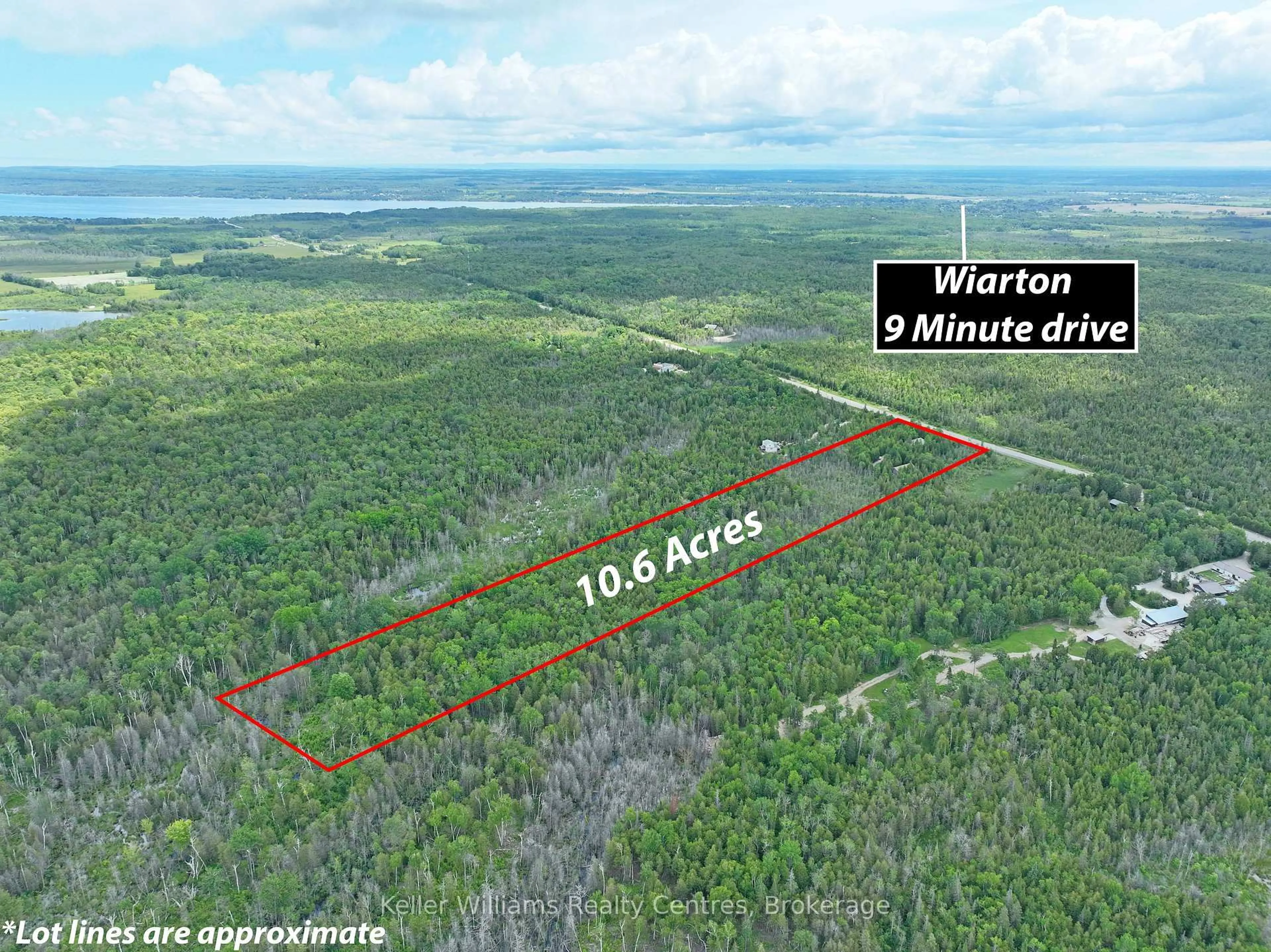 A pic from outside/outdoor area/front of a property/back of a property/a pic from drone, forest/trees view for 454 Highway 6, South Bruce Peninsula Ontario N0H 2T0