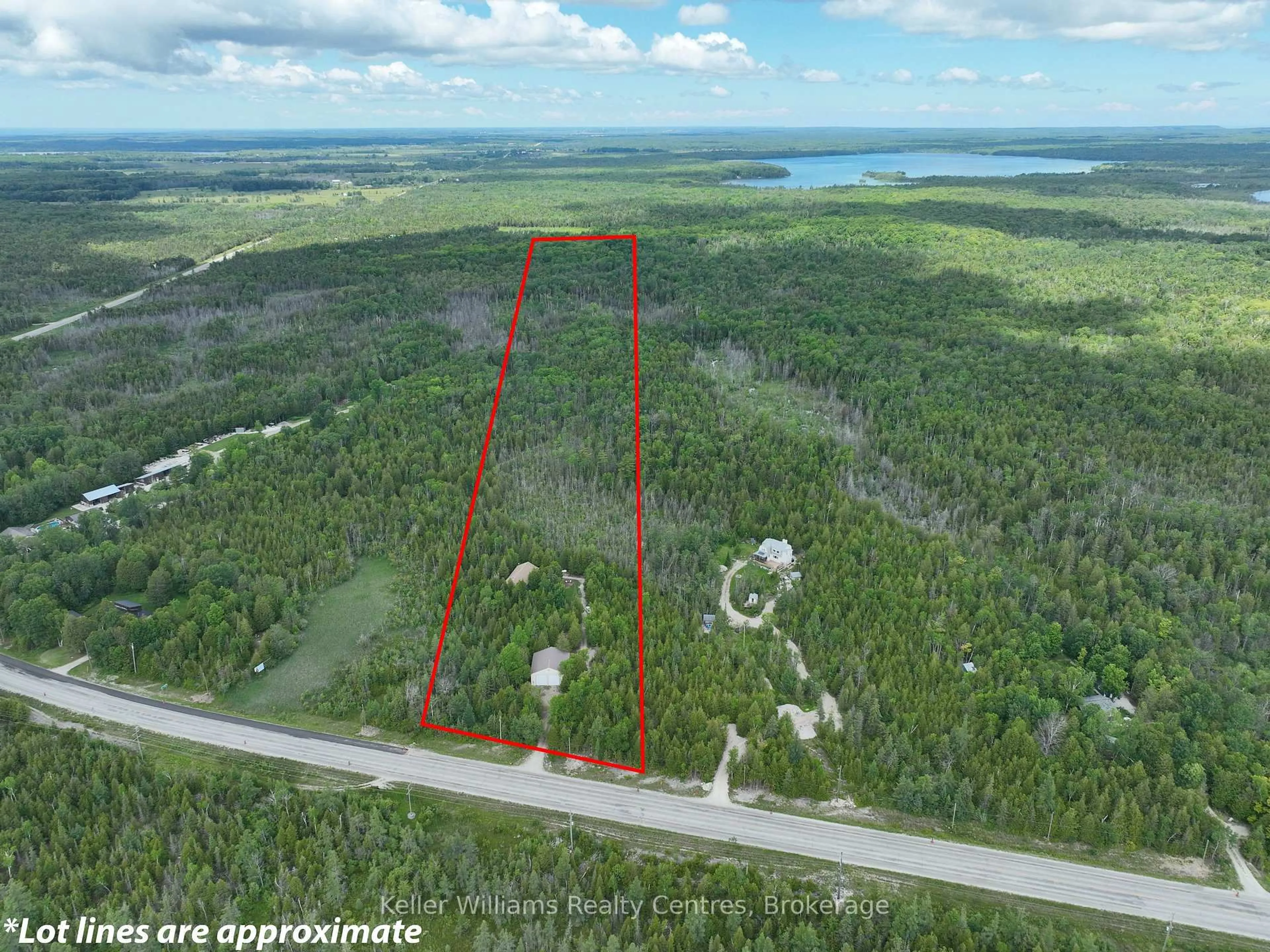 A pic from outside/outdoor area/front of a property/back of a property/a pic from drone, water/lake/river/ocean view for 454 Highway 6, South Bruce Peninsula Ontario N0H 2T0