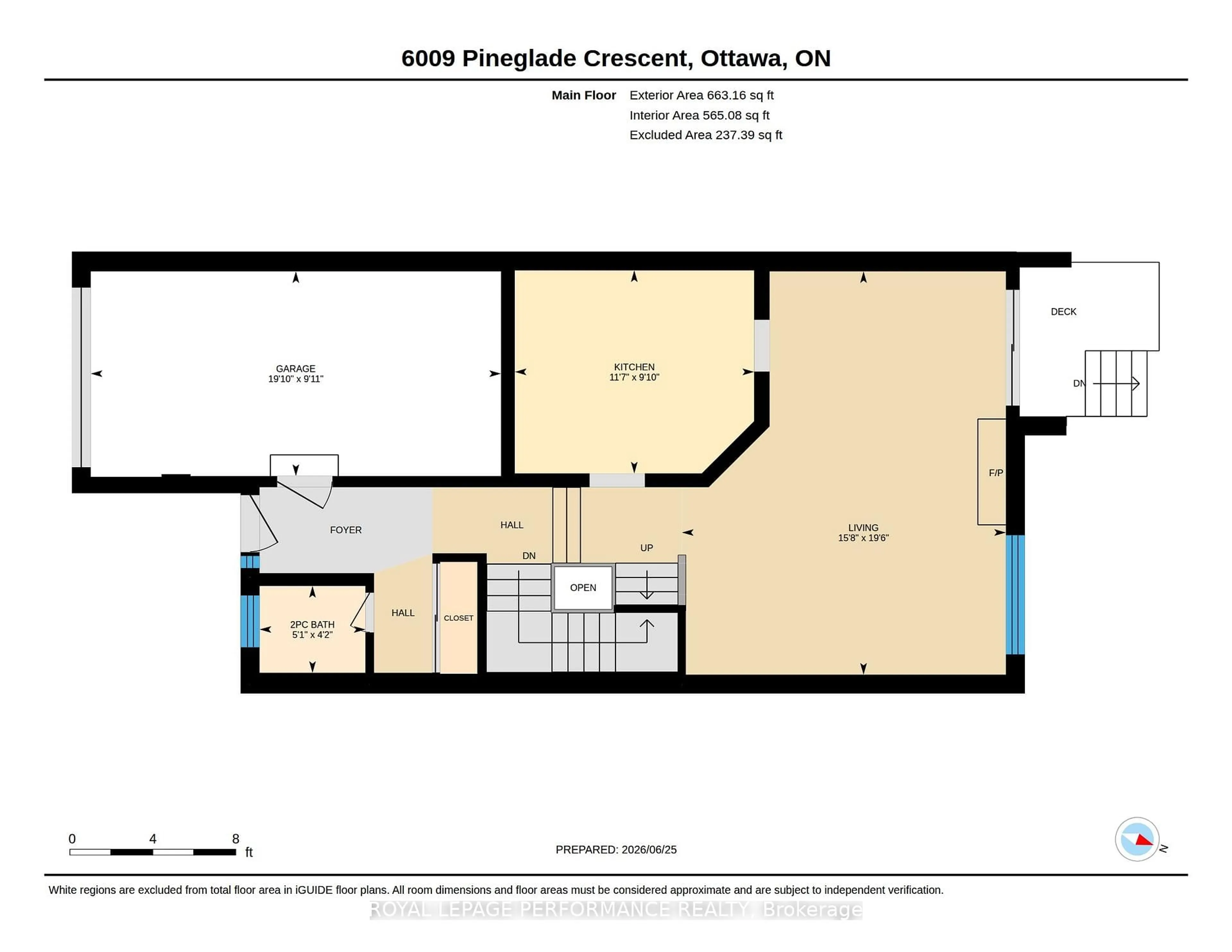 Floor plan for 6009 Pineglade Cres, Ottawa Ontario K1W 1G8
