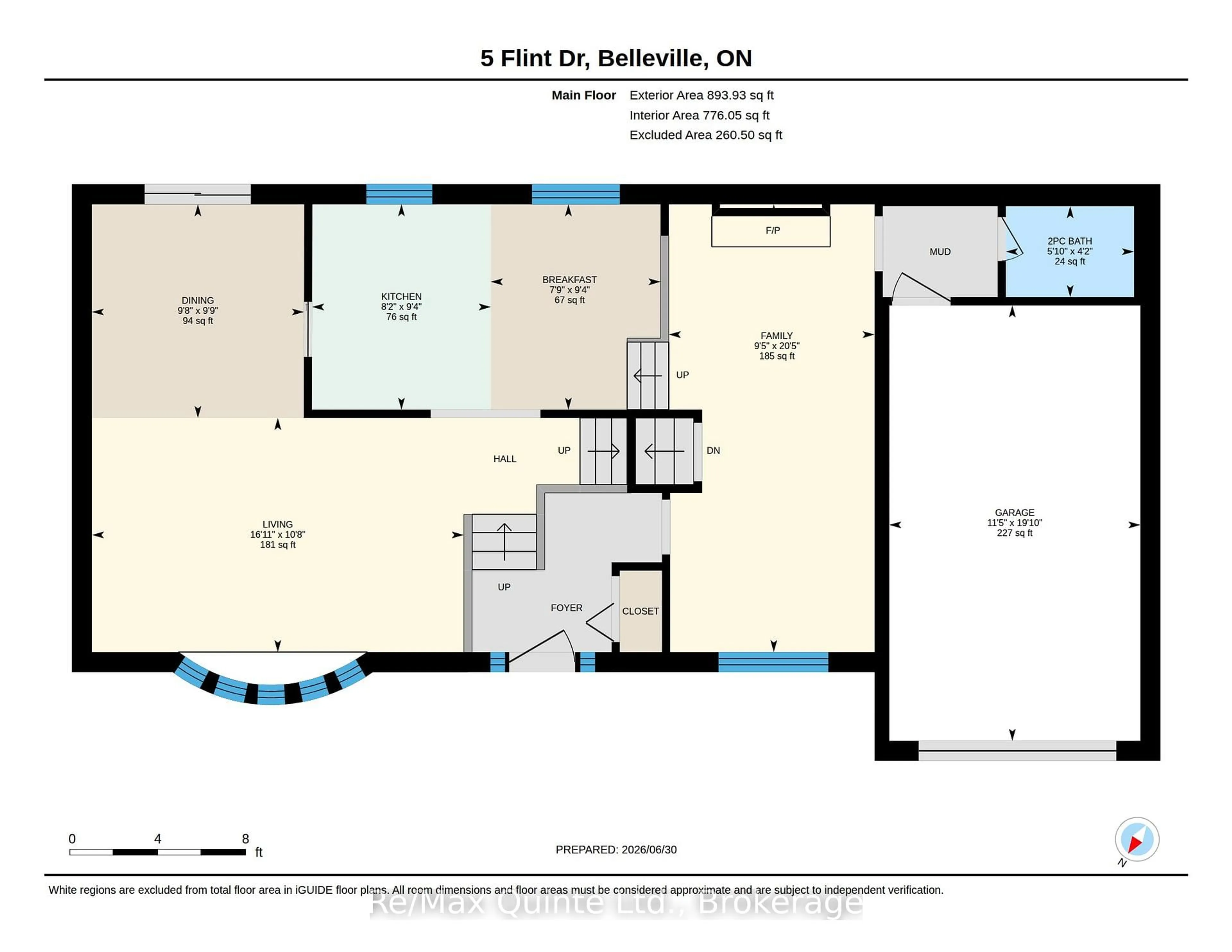 Floor plan for 5 FLINT Dr, Belleville Ontario K8N 5G4