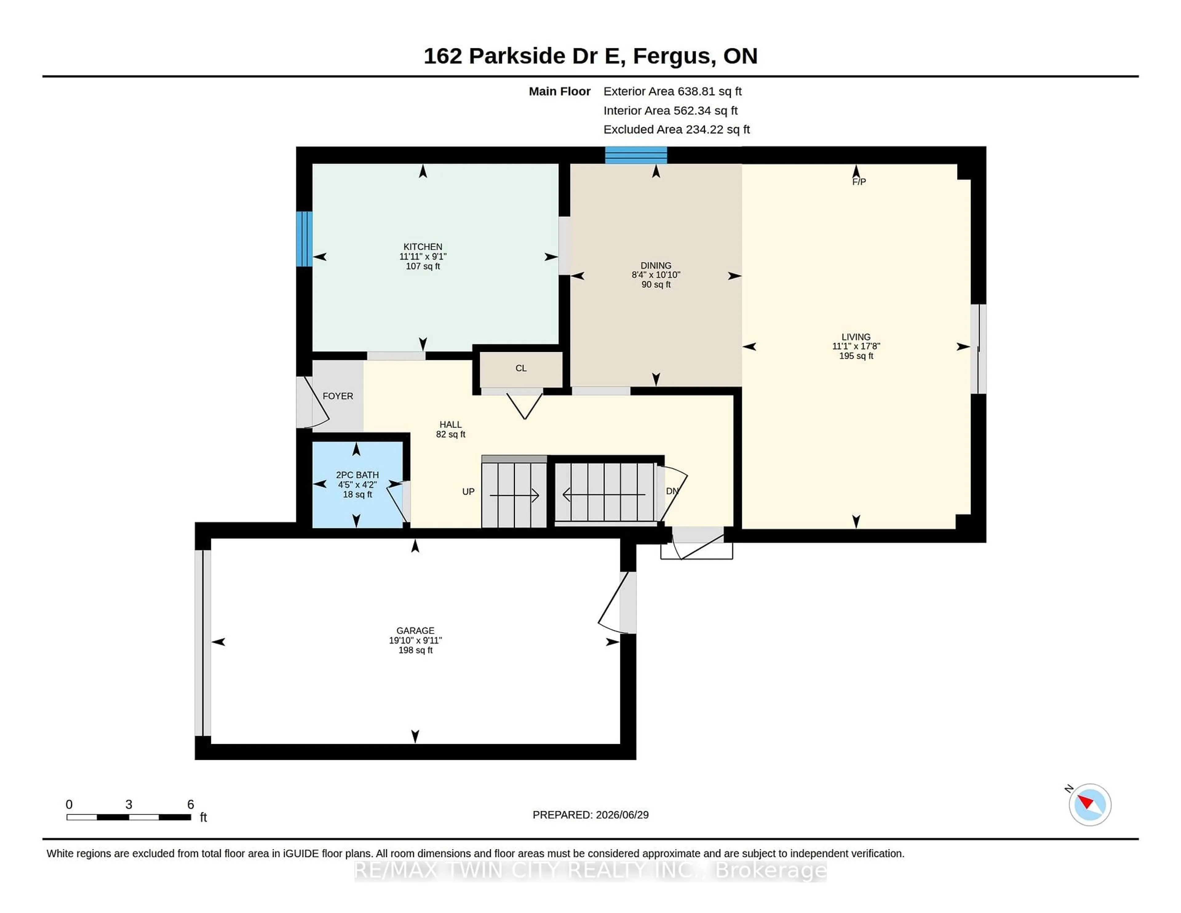 Floor plan for 162 Parkside Dr, Centre Wellington Ontario N1M 3E8