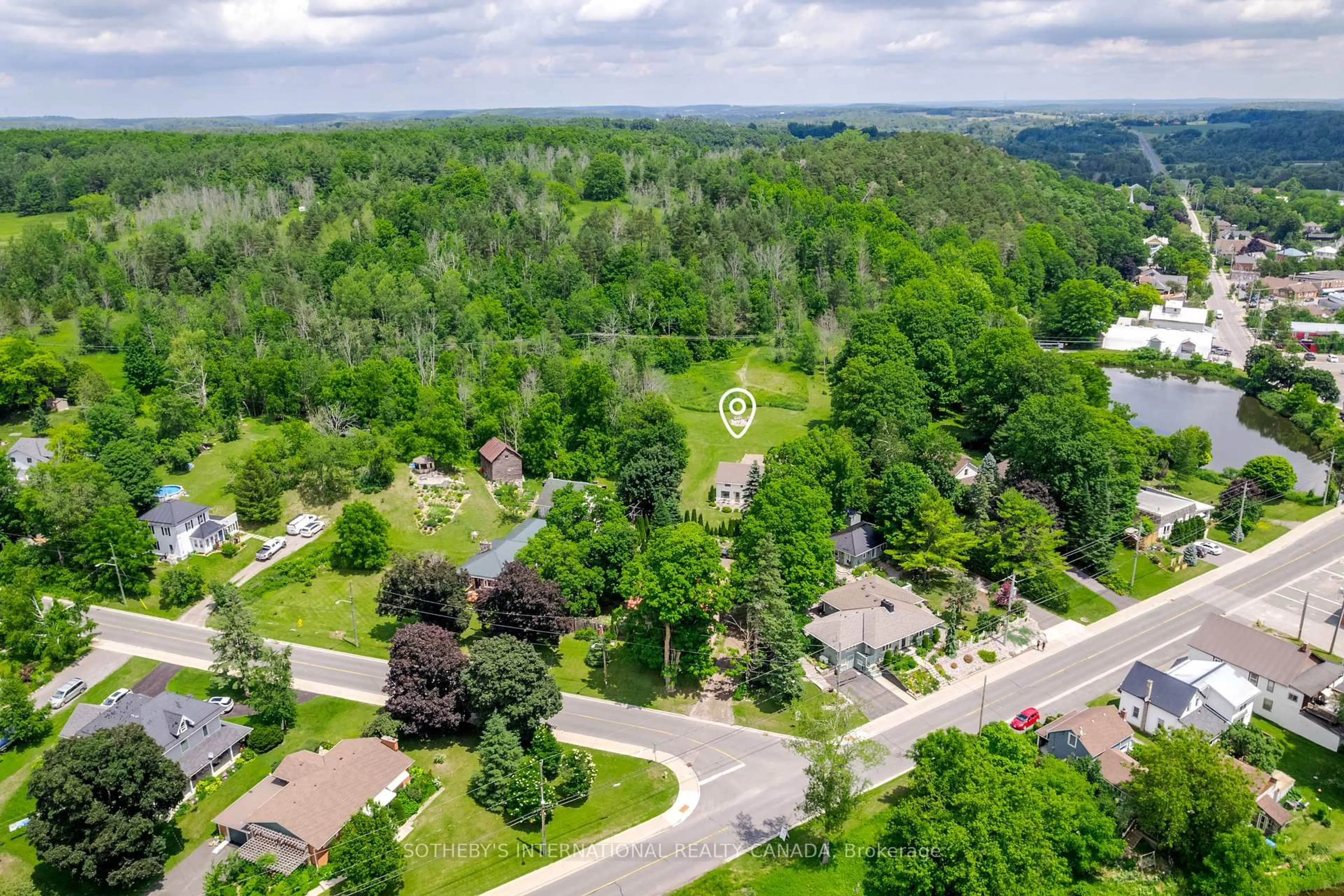 A pic from outside/outdoor area/front of a property/back of a property/a pic from drone, forest/trees view for 4 Percy St, Trent Hills Ontario K0K 3K0