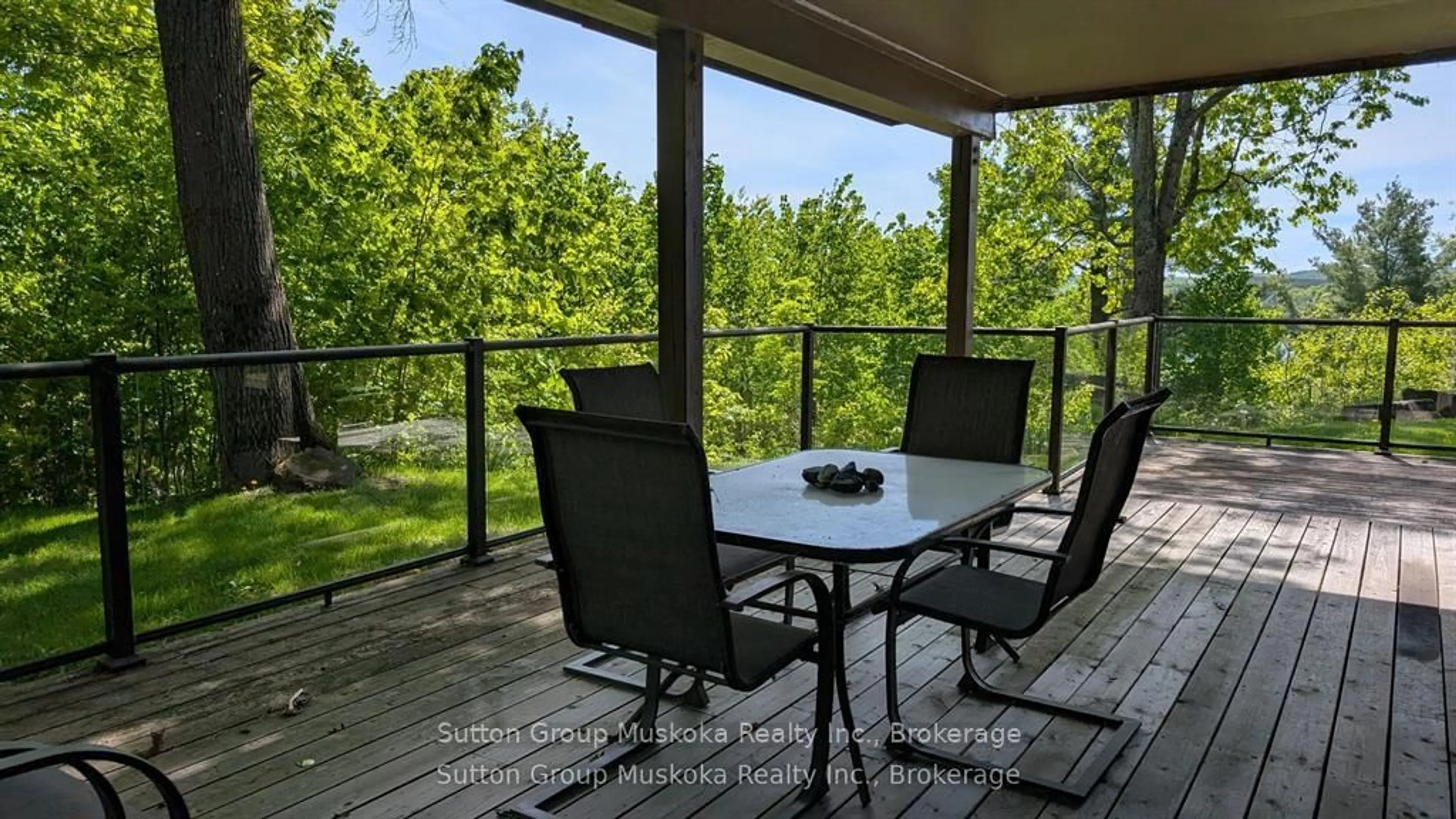Patio, water/lake/river/ocean view for 22-102 Oakridge - Deerhurst Resort Dr, Huntsville Ontario P1H 2E8