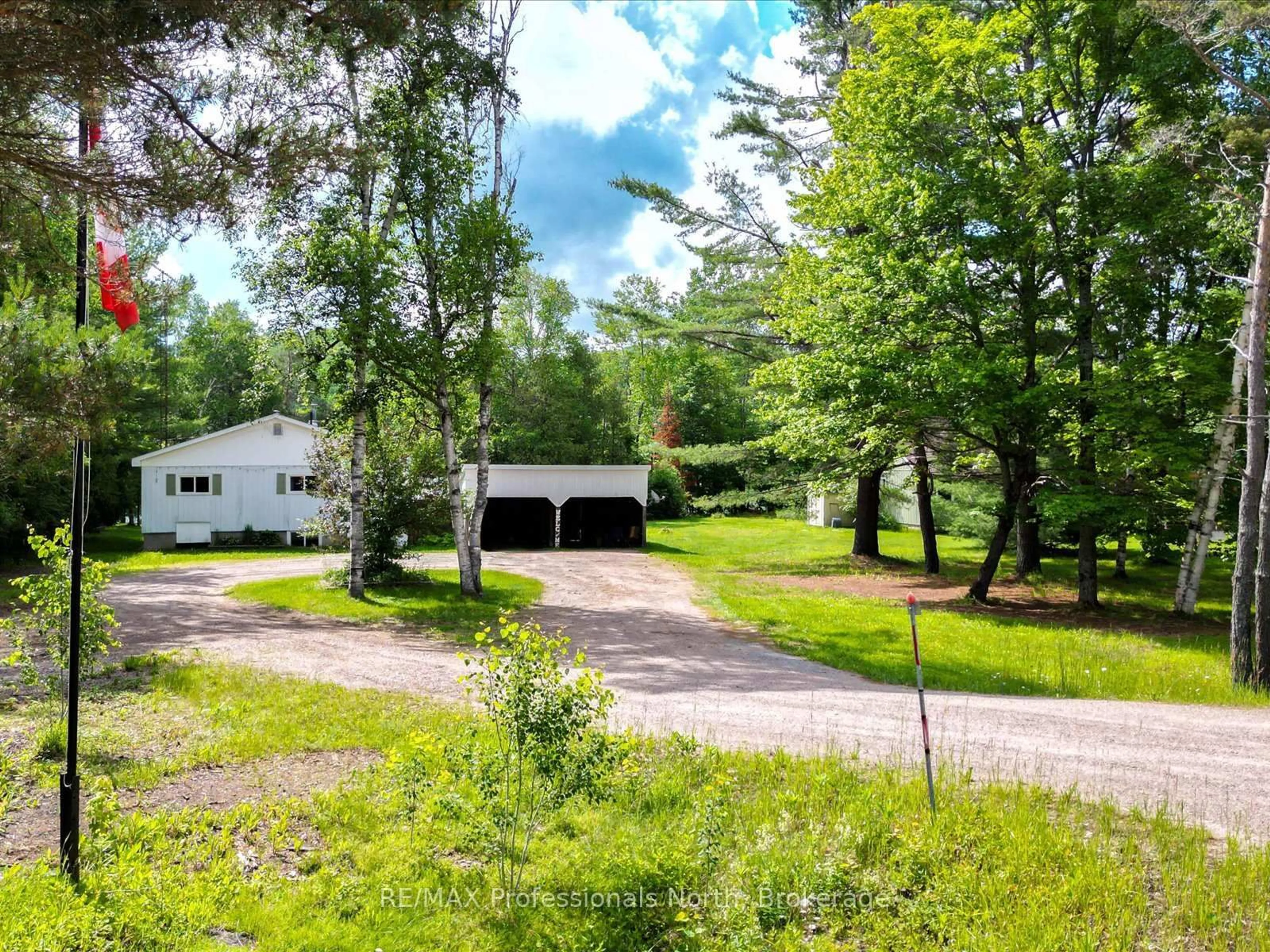 A pic from outside/outdoor area/front of a property/back of a property/a pic from drone, forest/trees view for 2510 Loop Rd, Highlands East Ontario K0L 3C0