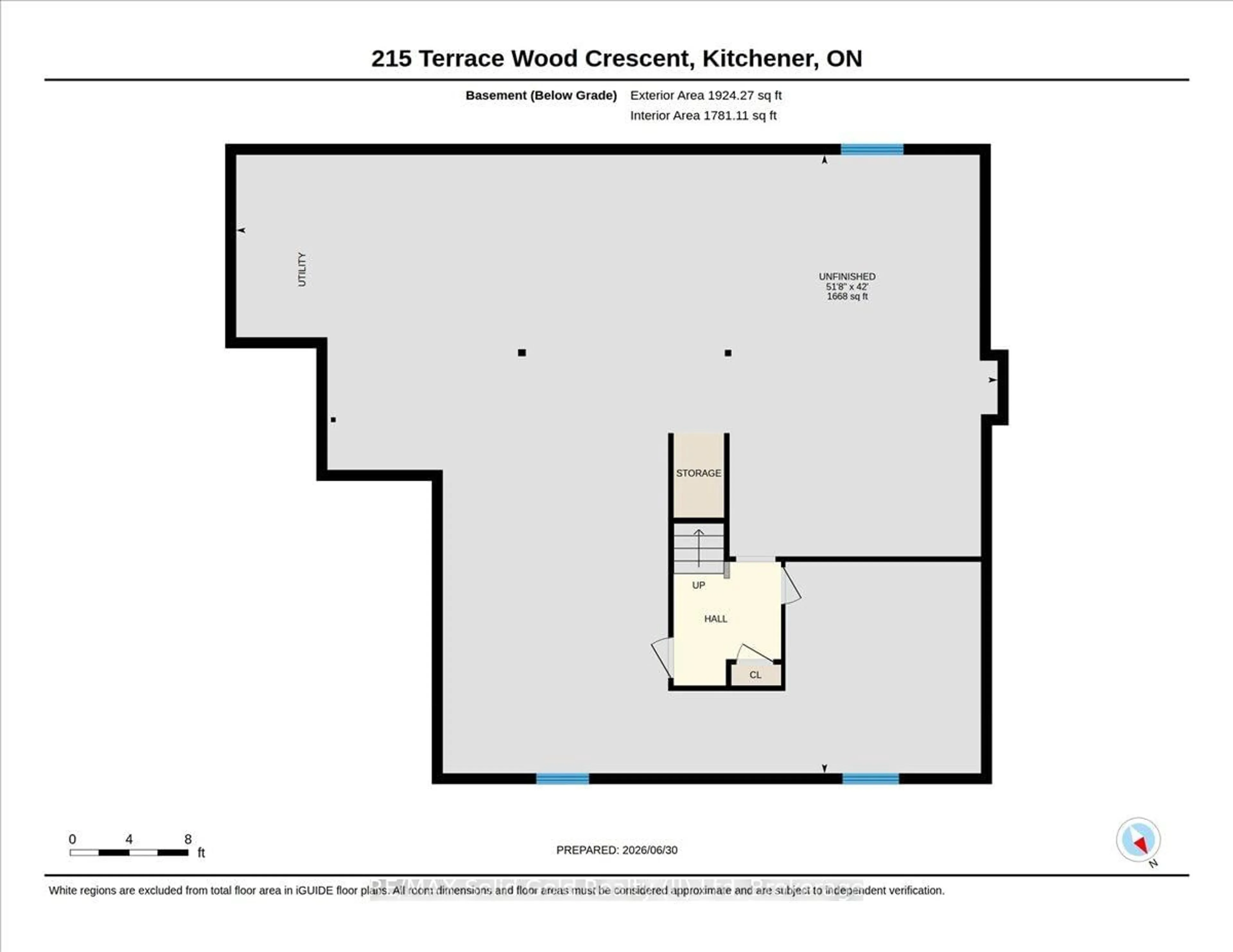 Floor plan for 215 Terrace Wood Cres, Kitchener Ontario N2P 2T3