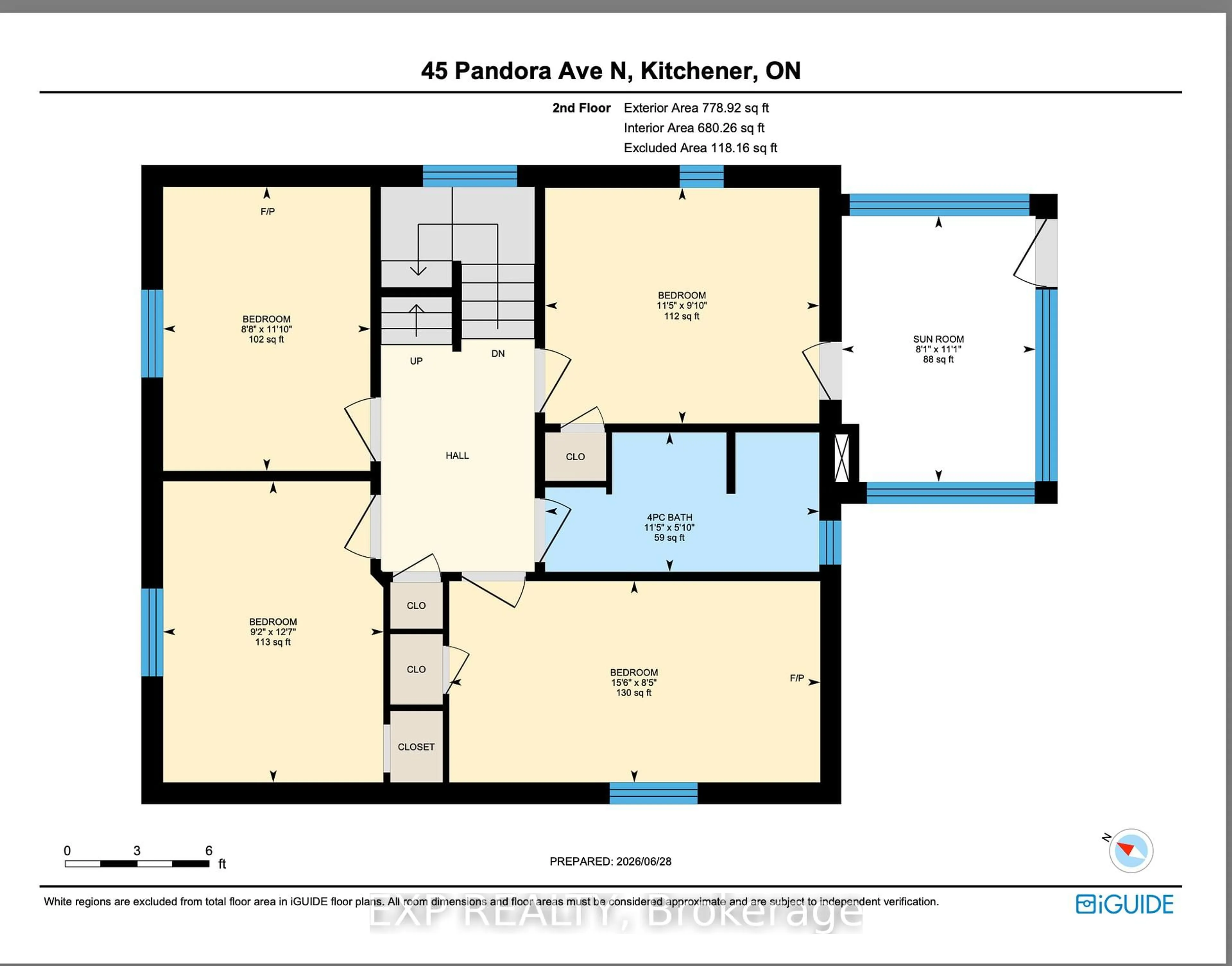 Floor plan for 45 Pandora Ave, Kitchener Ontario N2H 3C1
