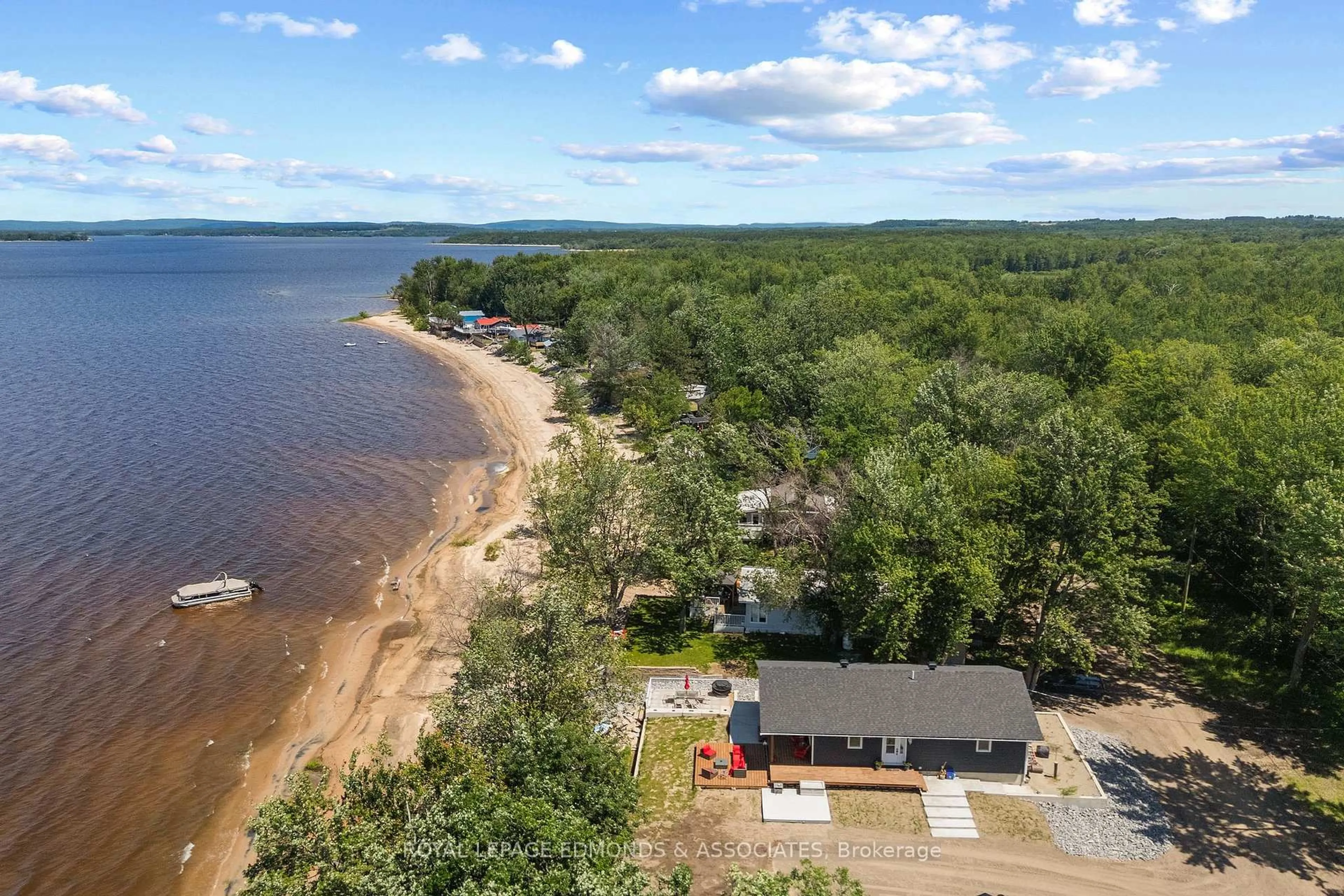 A pic from outside/outdoor area/front of a property/back of a property/a pic from drone, water/lake/river/ocean view for 63 Greatview Tr, Pembroke Ontario K8A 6W2